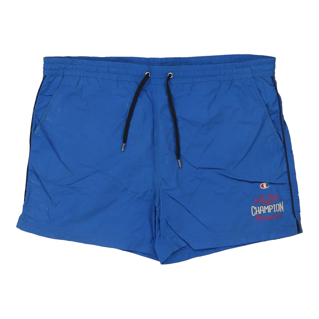 Buy Champion Swim Shorts - 2XL Blue Polyester Refurbished - $16.87 Champion Swim Shorts - 2XL Blue Polyester Refurbished - Thrifted (note: this is a term often used to describe second- refurbished available on Cerqular