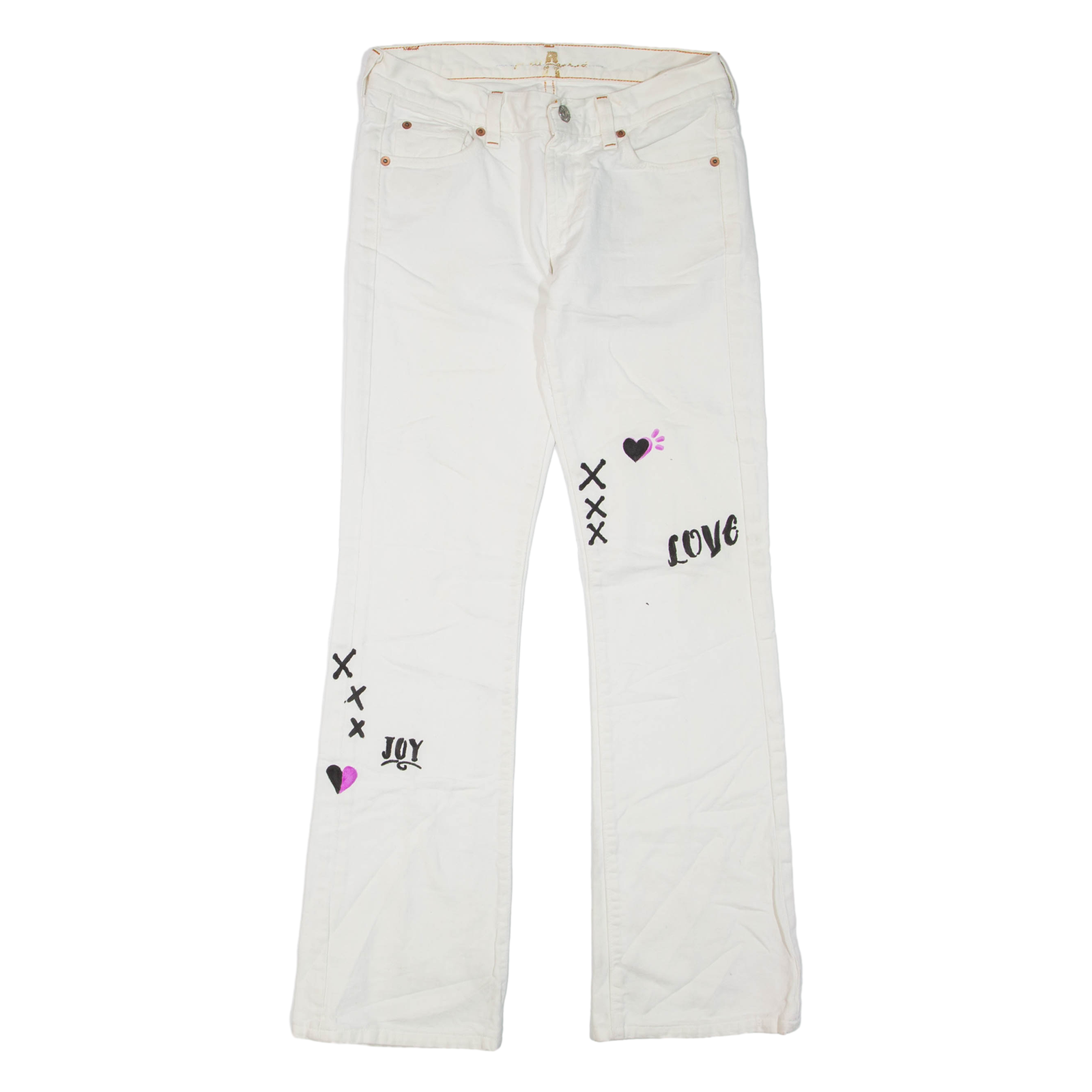 7 FOR ALL MANKIND Womens Jeans White Regular Bootcut W28 L30 Refurbished - N/A refurbished available on Cerqular