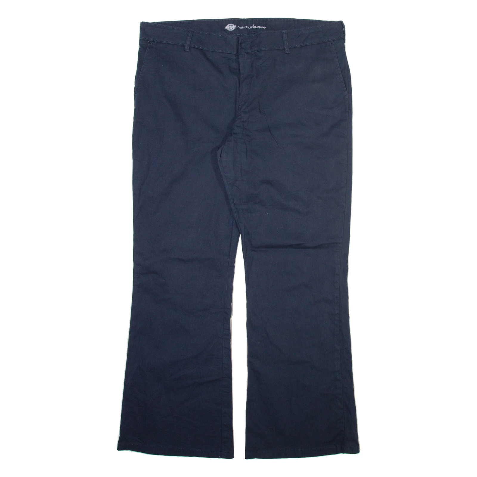 DICKIES Womens Trousers Blue Slim Bootcut W40 L31 Refurbished - N/A refurbished available on Cerqular