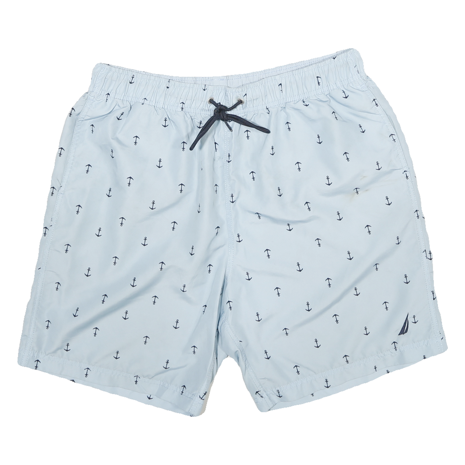NAUTICA Mens Casual Blue & Navy Animal Print Relaxed Fit Shorts L W32 Drawstring Refurbished - N/A refurbished available on Cerqular