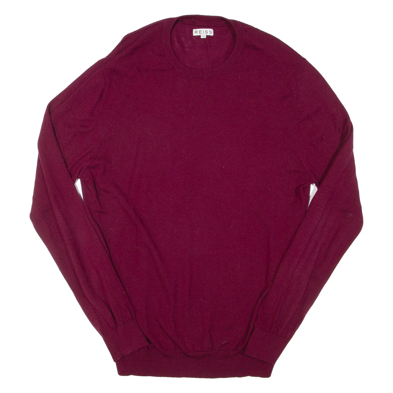 REISS Mens Jumper Maroon Tight Knit Wool 2XL Refurbished - N/A refurbished available on Cerqular