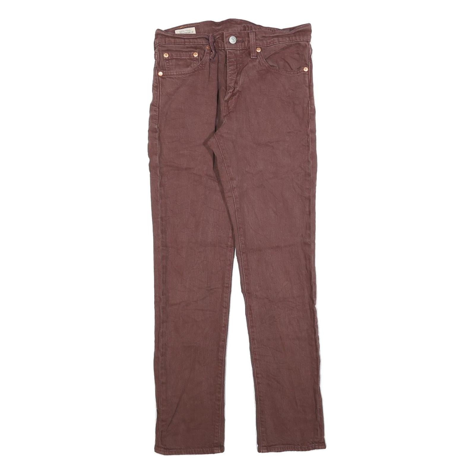 LEVI'S 511 BIG E Mens Jeans Brown Slim Skinny Denim Medium W28 L30 Stylish Refurbished - N/A refurbished available on Cerqular