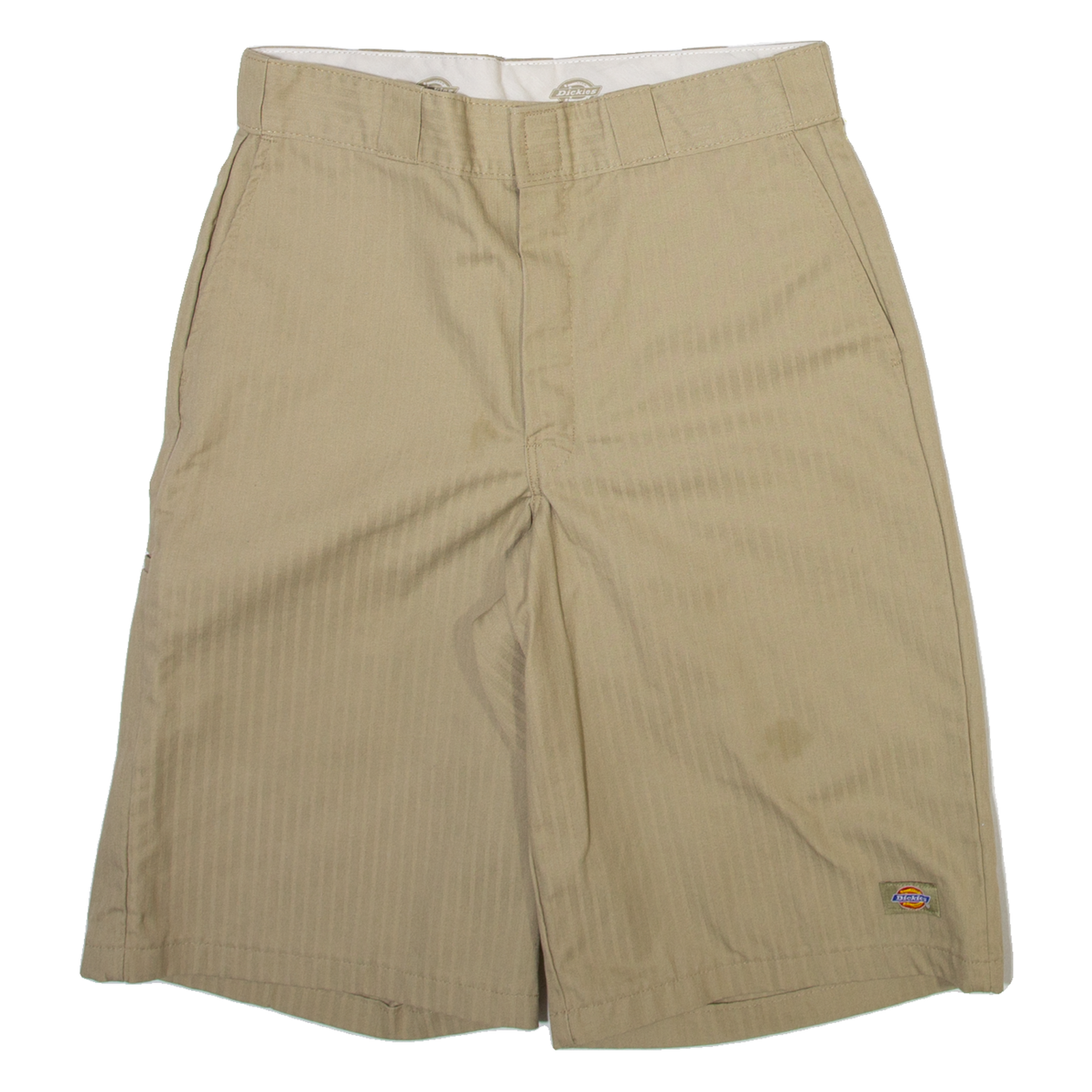 DICKIES Mens Casual Shorts Beige Relaxed Striped M W32 Refurbished - N/A refurbished available on Cerqular