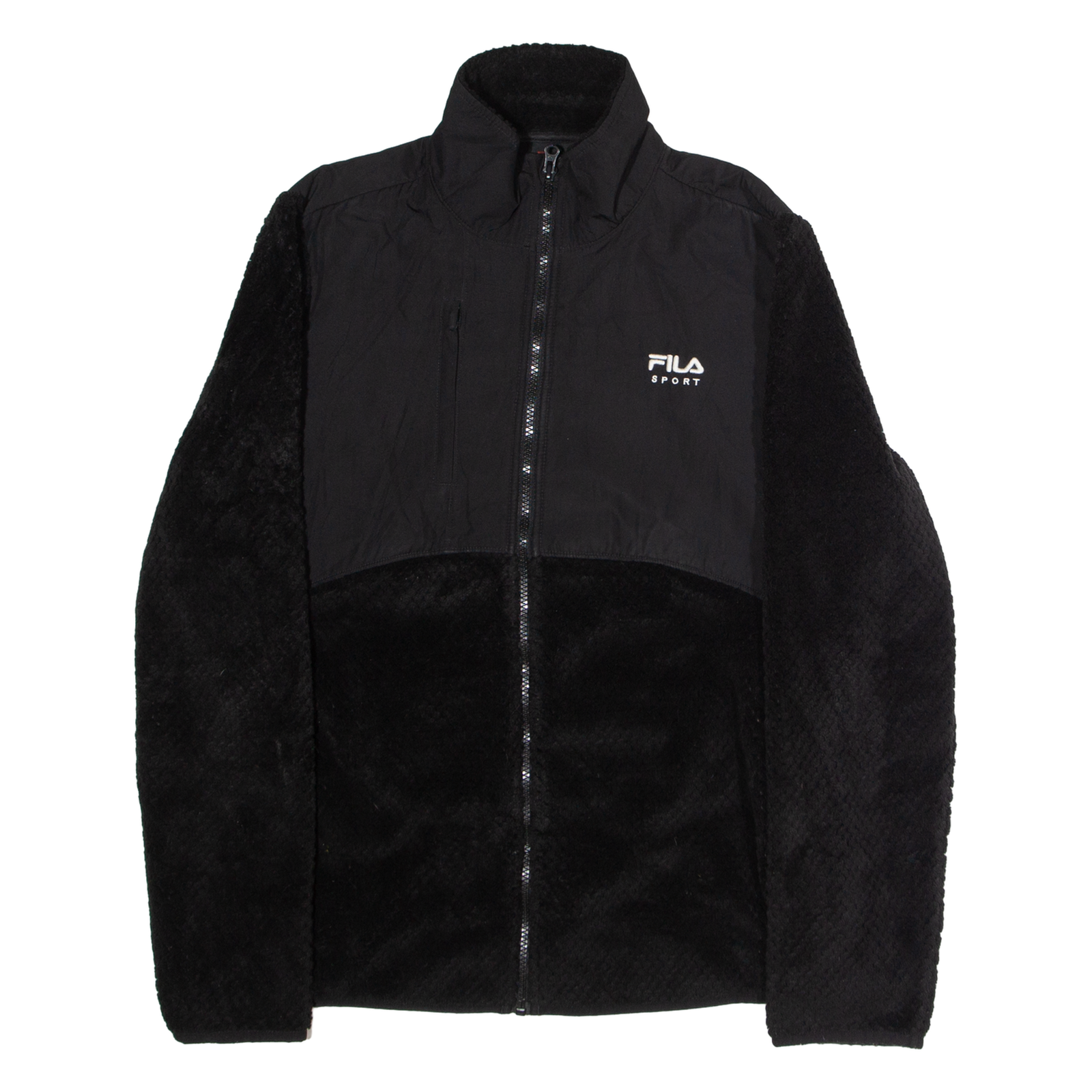 FILA Womens Fleece Jacket Black L Refurbished - N/A refurbished available on Cerqular
