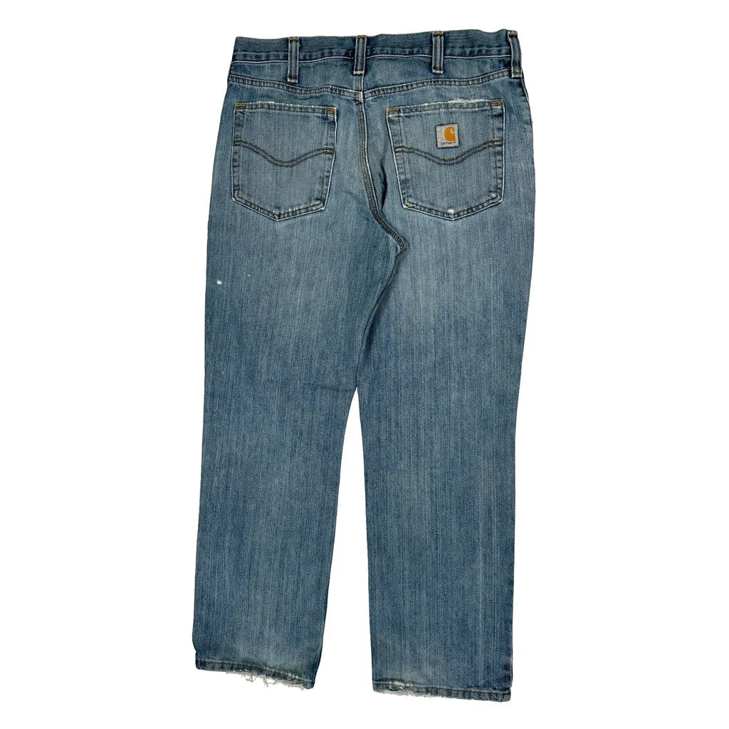 Buy Carhartt Jeans - 34W 30L Blue Cotton Blend Refurbished - $64.31 Carhartt Jeans - 34W 30L Blue Cotton Blend Refurbished - Thrifted (note: this is a term often used to describe second- refurbished available on Cerqular