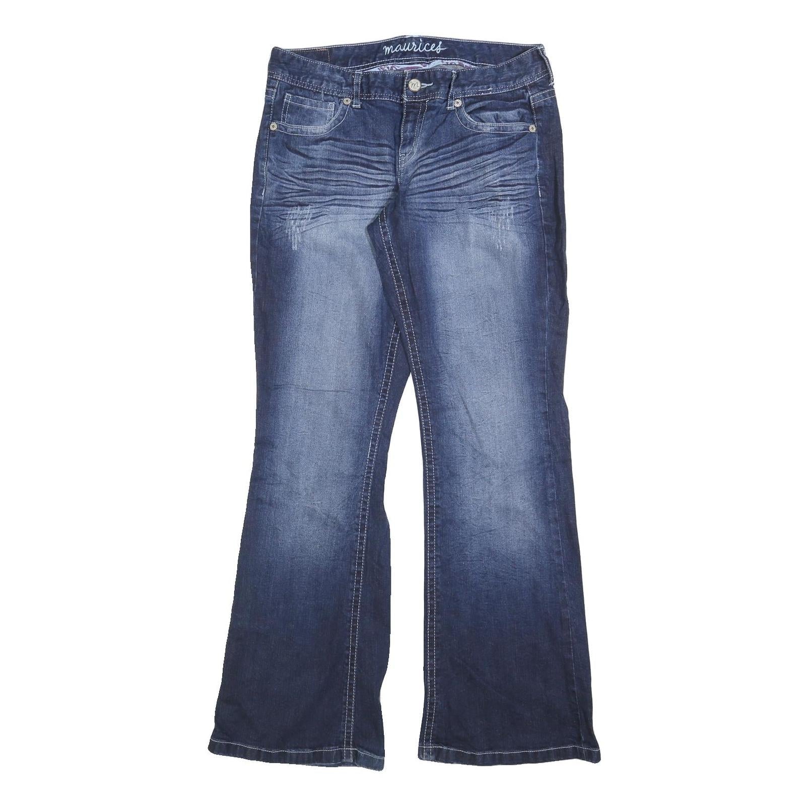 MAURICES Womens Jeans Blue Regular Flared Denim Medium W32 L32 Stylish Refurbished - N/A refurbished available on Cerqular