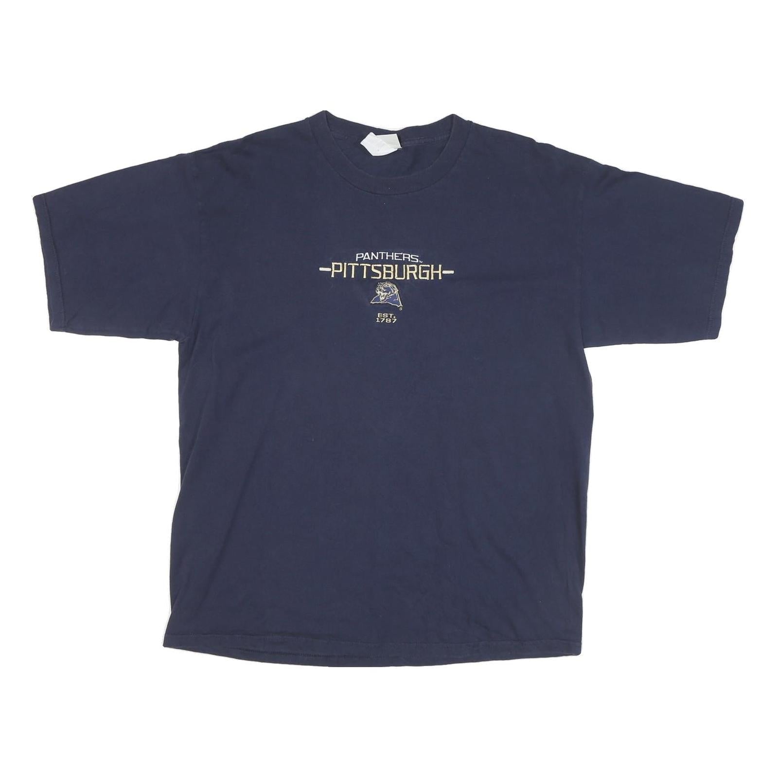 LEE Mens Navy Blue Pittsburgh Panther Graphic T-Shirt XL Short Sleeve Crew Neck Refurbished - N/A refurbished available on Cerqular