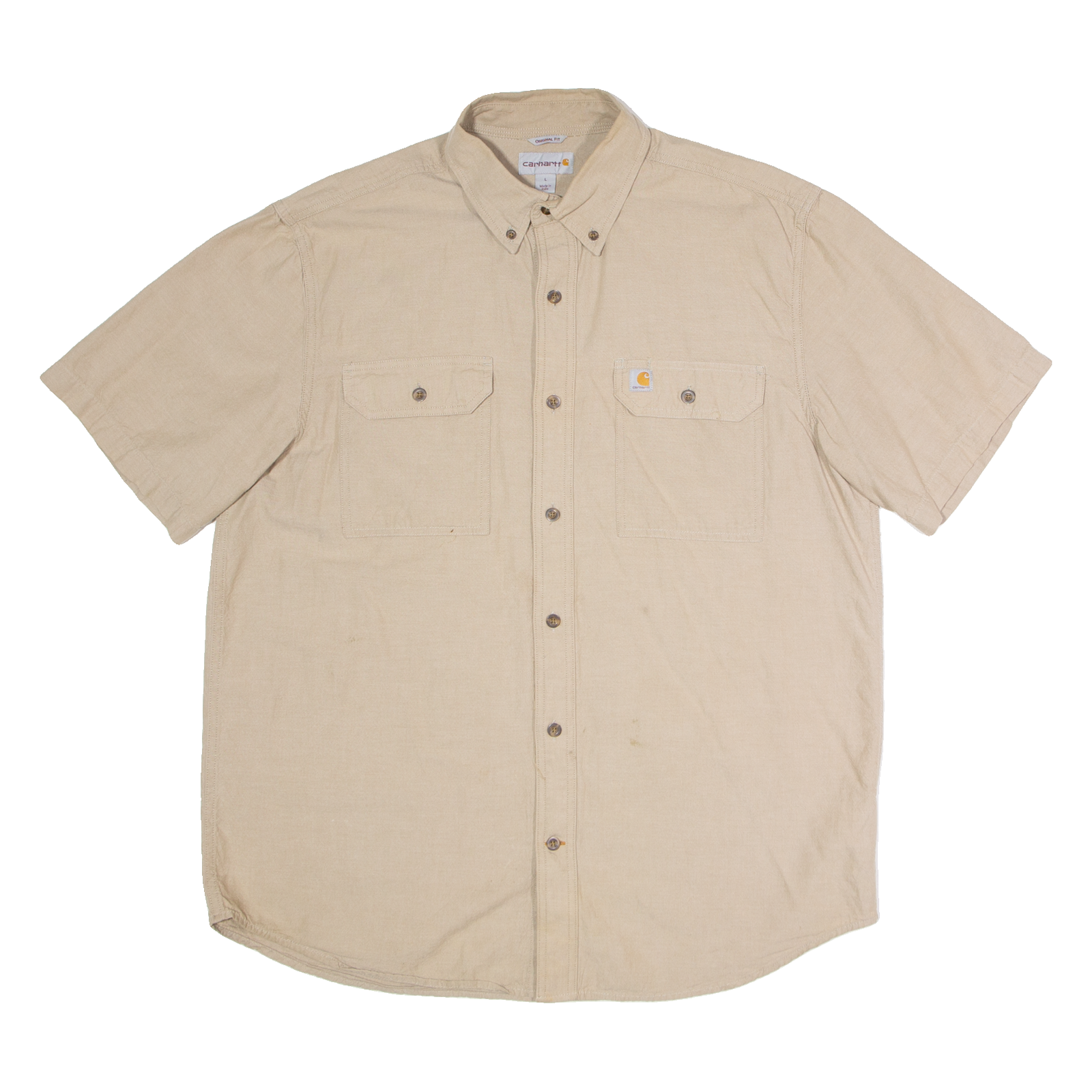 CARHARTT Mens Plain Shirt Brown L Refurbished - N/A refurbished available on Cerqular