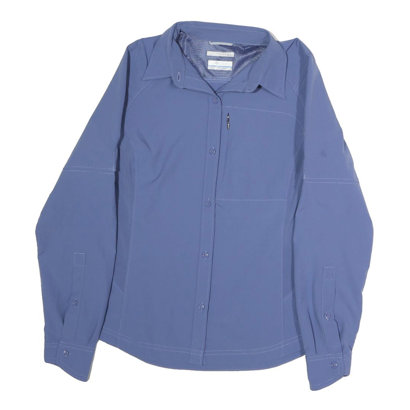 COLUMBIA Womens Blue Shirt M Outdoor Button-Up Lightweight Casual Refurbished - N/A refurbished available on Cerqular