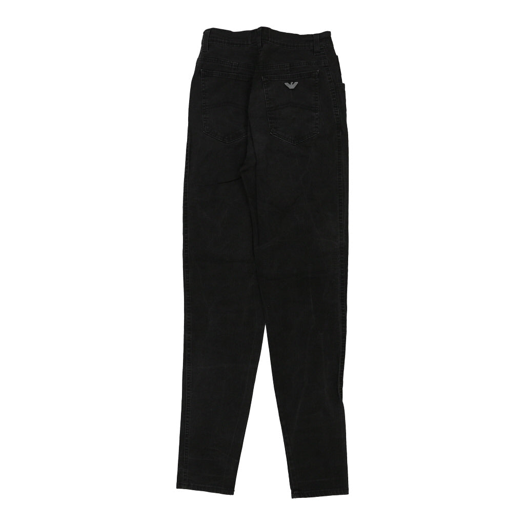 Armani Jeans Trousers - 24W UK 6 Black Cotton Refurbished - Thrifted (note: this is a term often used to describe second- refurbished available on Cerqular