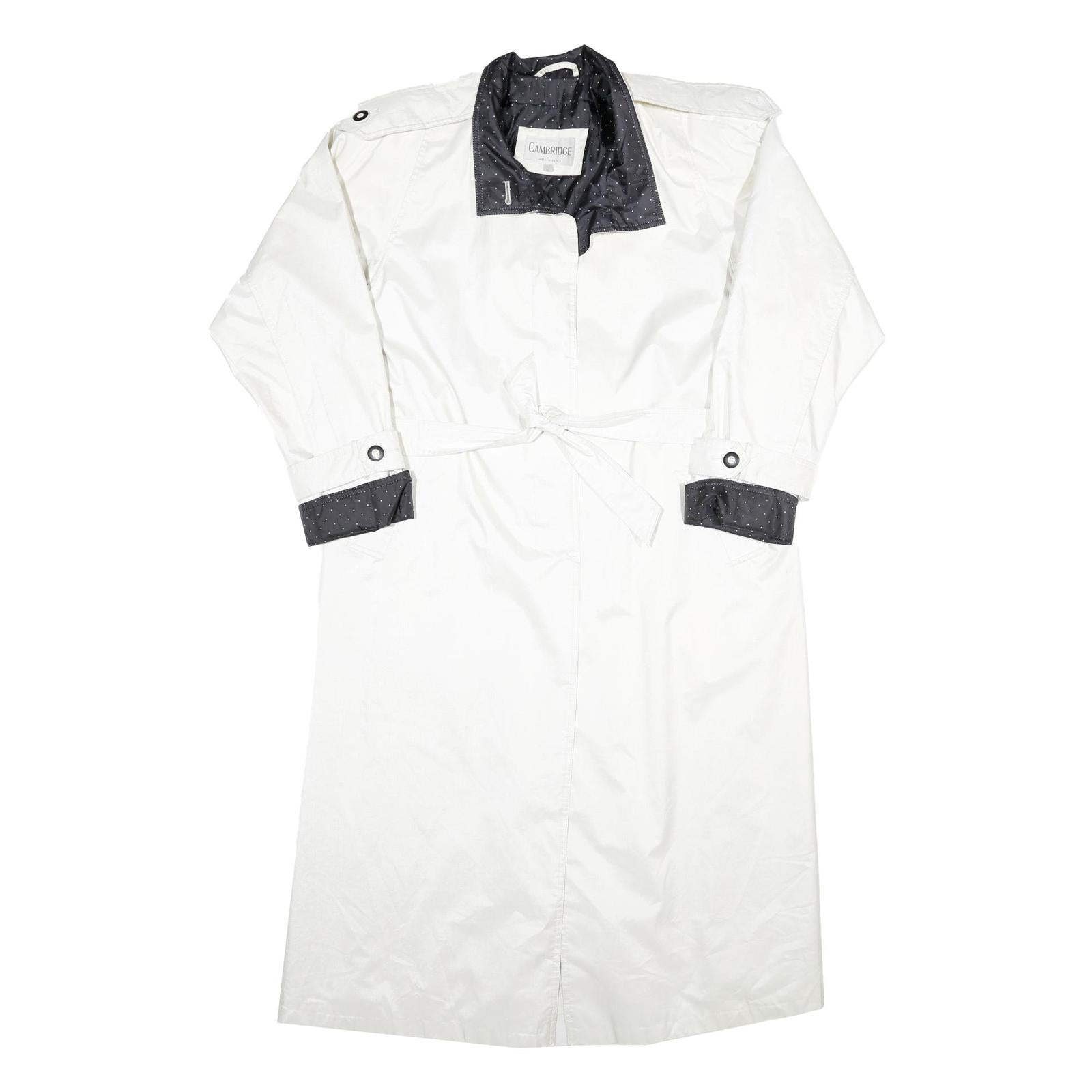CAMBRIDGE Womens White & Black Button Jacket UK 16 Polyester Classic Fit Refurbished - N/A refurbished available on Cerqular