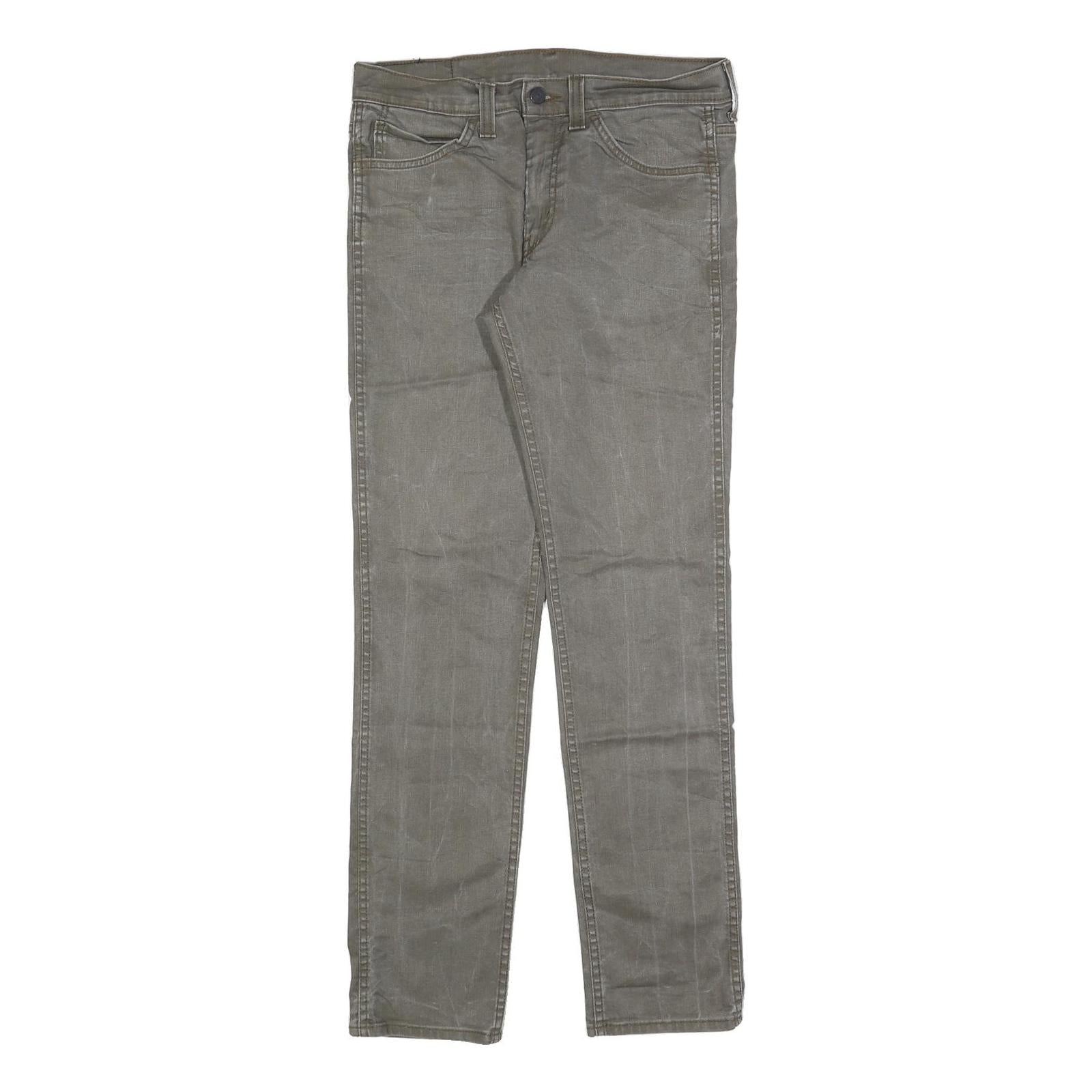 LEVI'S 511 Slim Mens Jeans Grey Slim Skinny Denim Medium W32 L34 Stretch Zip Refurbished - N/A refurbished available on Cerqular