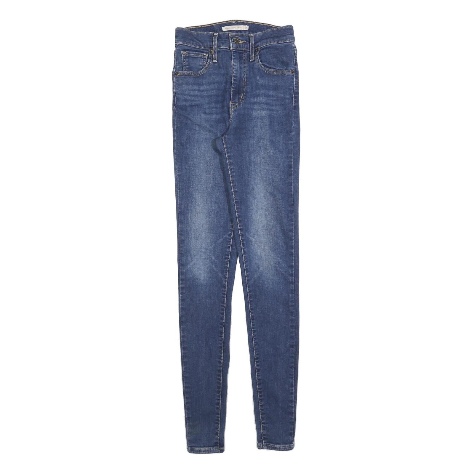 LEVI'S Womens Slim Blue Denim Slim Skinny Cotton Blend Zip W25 L32 Skinny Fit Refurbished - N/A refurbished available on Cerqular