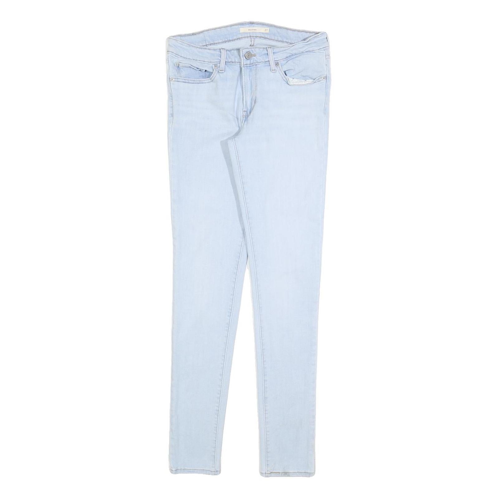 LEVI'S 711 Womens Jeans Blue Slim Skinny Denim Light W27 L32 Stretch Zip Refurbished - N/A refurbished available on Cerqular