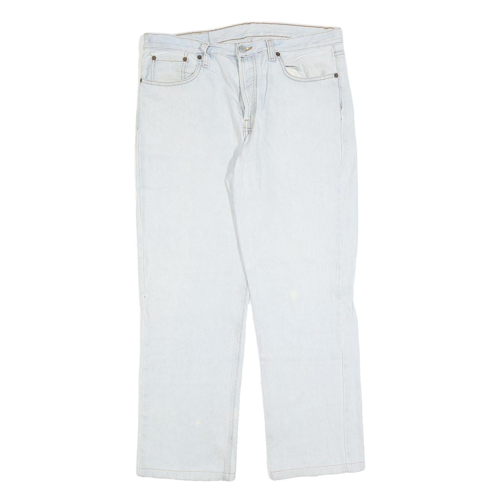 LEVI'S 501 Mens Blue Regular Straight Denim Cotton Blend Light W34 L28 Button Refurbished - N/A refurbished available on Cerqular
