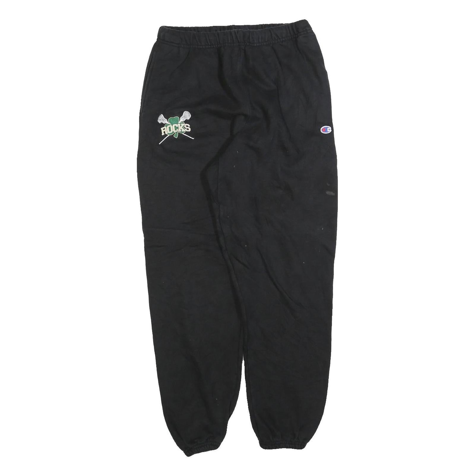 CHAMPION REVERSE WEAVE Womens Joggers Black Lacrosse Logo M W28 L28 Cotton Blend Refurbished - N/A refurbished available on Cerqular