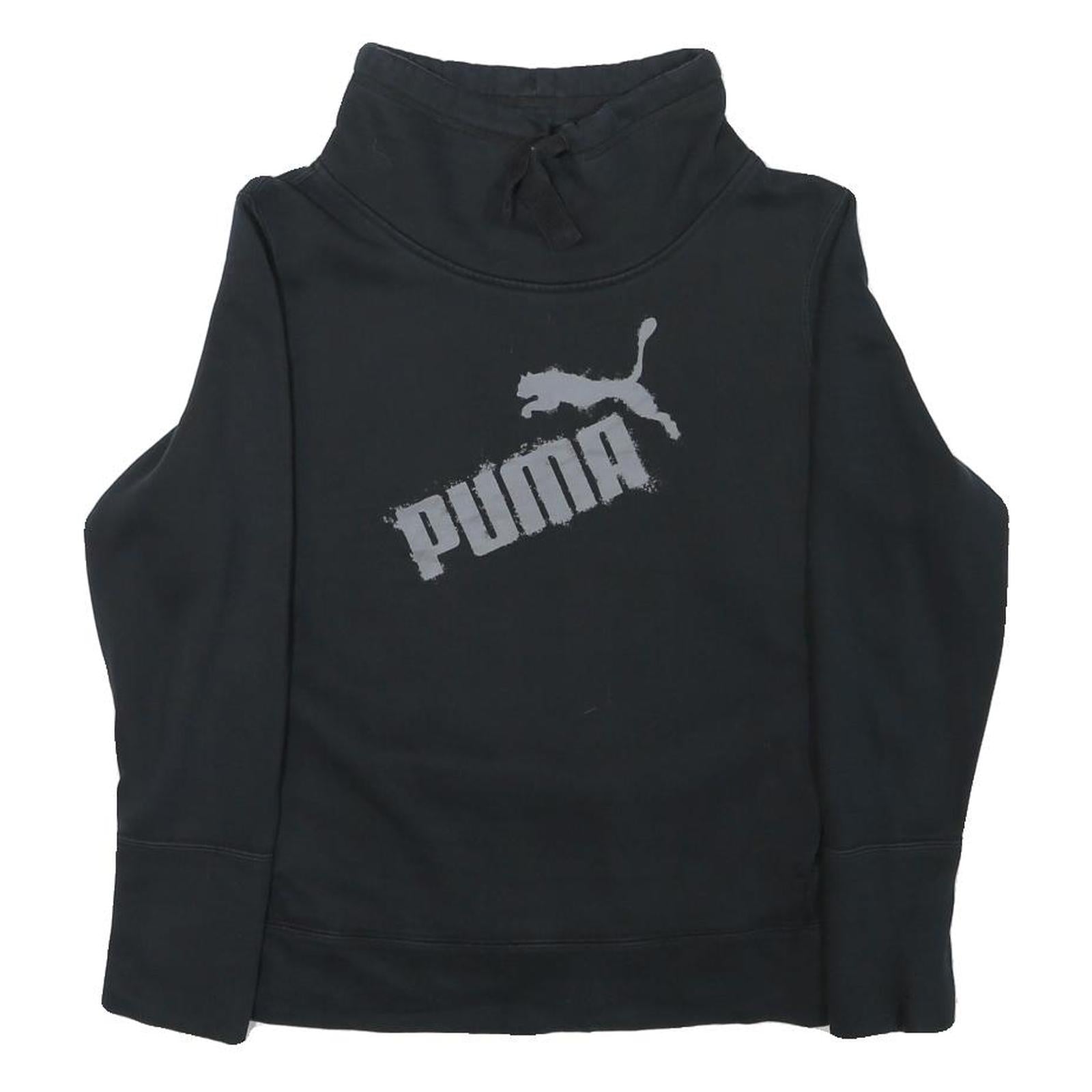Buy PUMA Womens Black Cotton Blend Crew Neck Sweatshirt M Logo Print Refurbished - $35.09 PUMA Womens Black Cotton Blend Crew Neck Sweatshirt M Logo Print Refurbished - N/A refurbished available on Cerqular