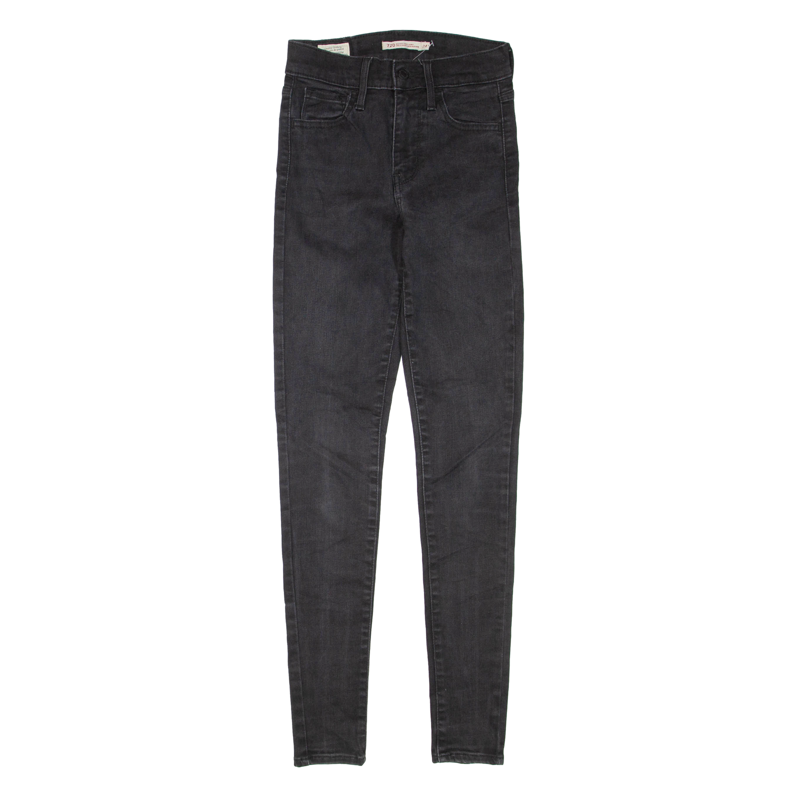 LEVI'S 720 Womens Jeans Black Regular Skinny W24 L29 Refurbished - N/A refurbished available on Cerqular