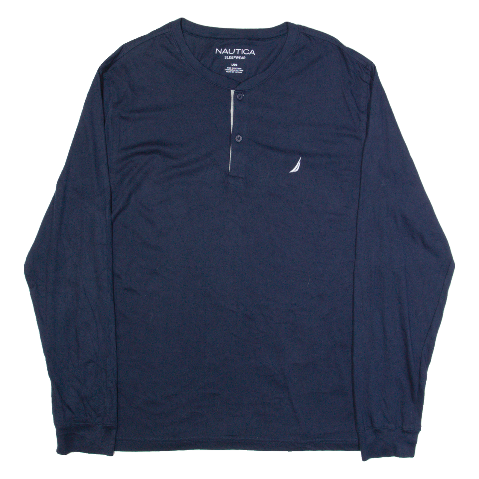 NAUTICA Sleepwear Mens T-Shirt Blue Long Sleeve L Refurbished - N/A refurbished available on Cerqular