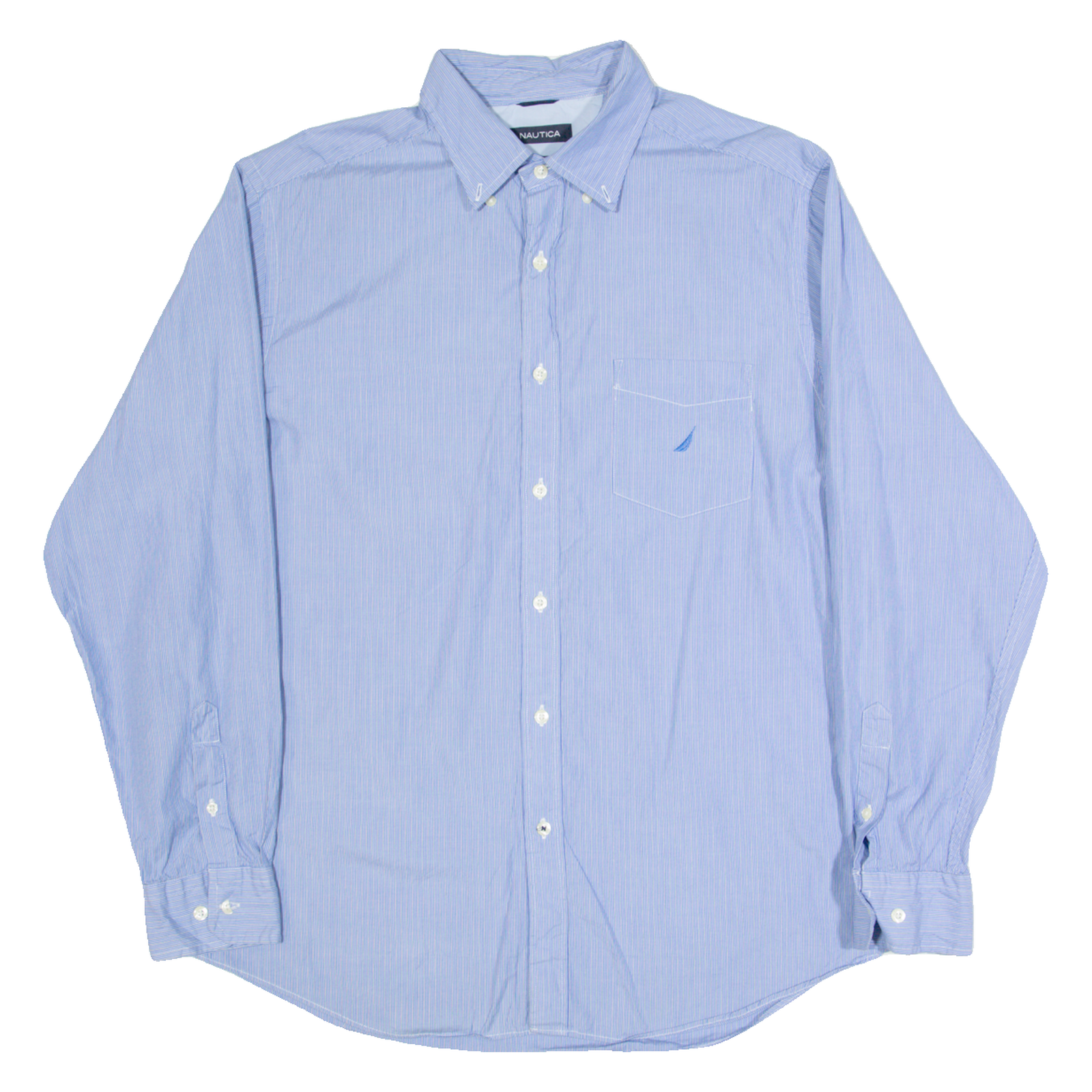 Buy NAUTICA Mens Shirt Blue Pinstripe Long Sleeve L Refurbished - $23.39 NAUTICA Mens Shirt Blue Pinstripe Long Sleeve L Refurbished - N/A refurbished available on Cerqular