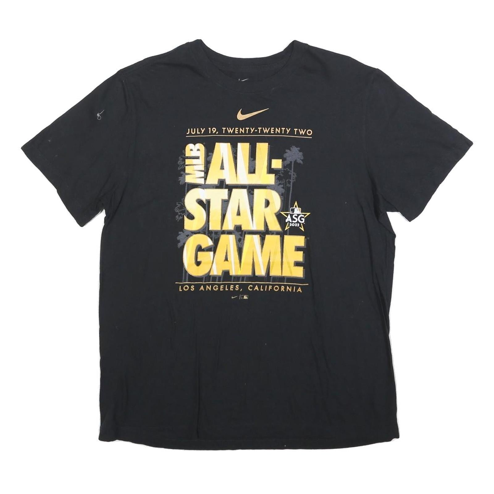 NIKE Mens Black & Gold Mlb All-Star Game T-Shirt L Short Sleeve Crew Neck Refurbished - N/A refurbished available on Cerqular