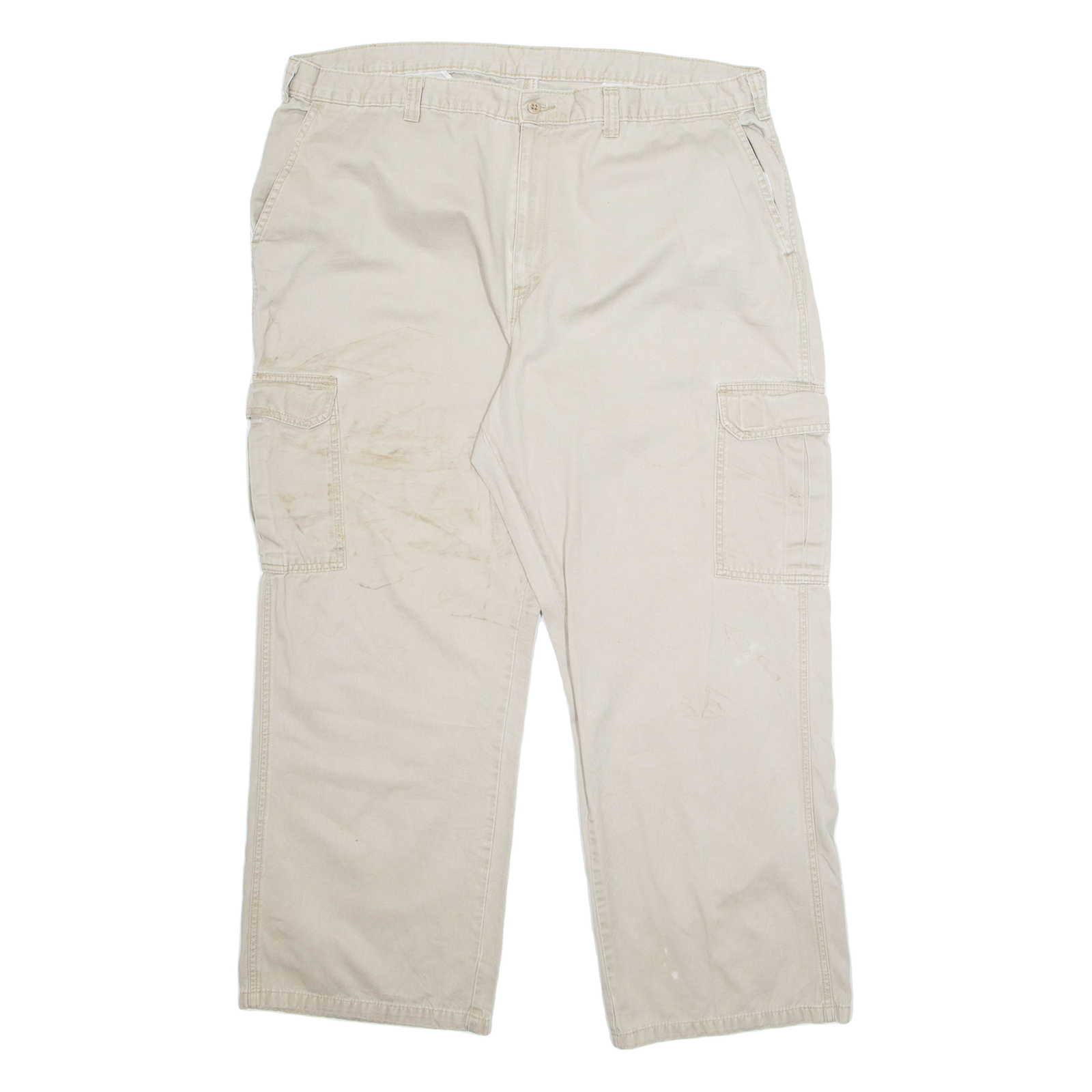 DICKIES Chino Cargo Mens Trousers Cream Regular Straight W40 L30 Refurbished - N/A refurbished available on Cerqular