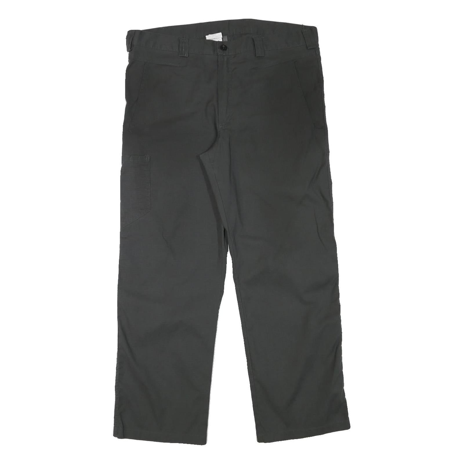 WORK FASHION Mens Cotton Blend Black Regular Straight Trousers W36 L29 Workwear Refurbished - N/A refurbished available on Cerqular