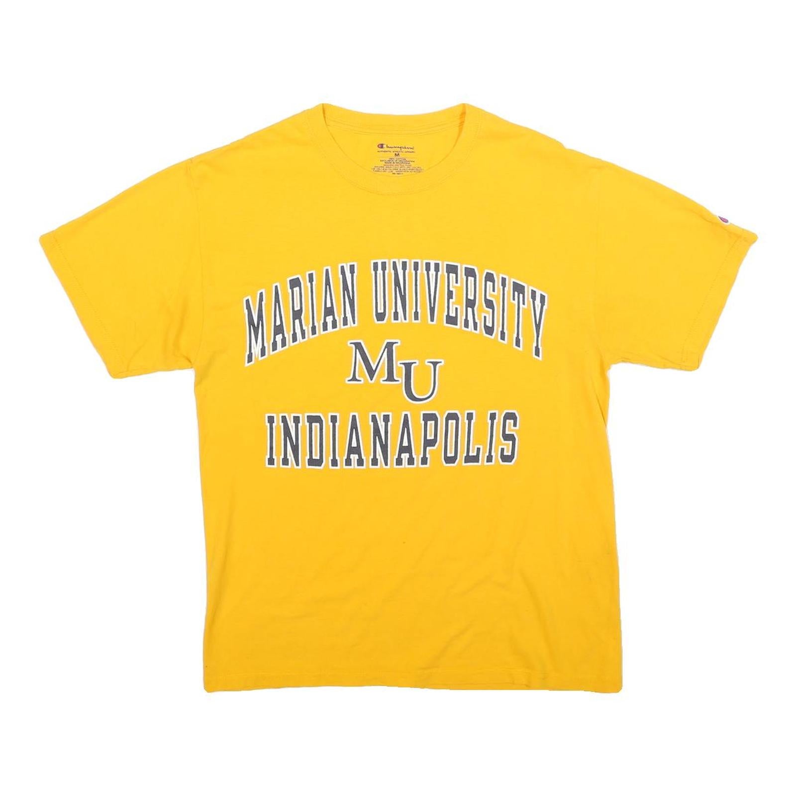 CHAMPION Womens Yellow Marian University Cotton Regular Fit T-Shirt Short Sleeve Refurbished - N/A refurbished available on Cerqular