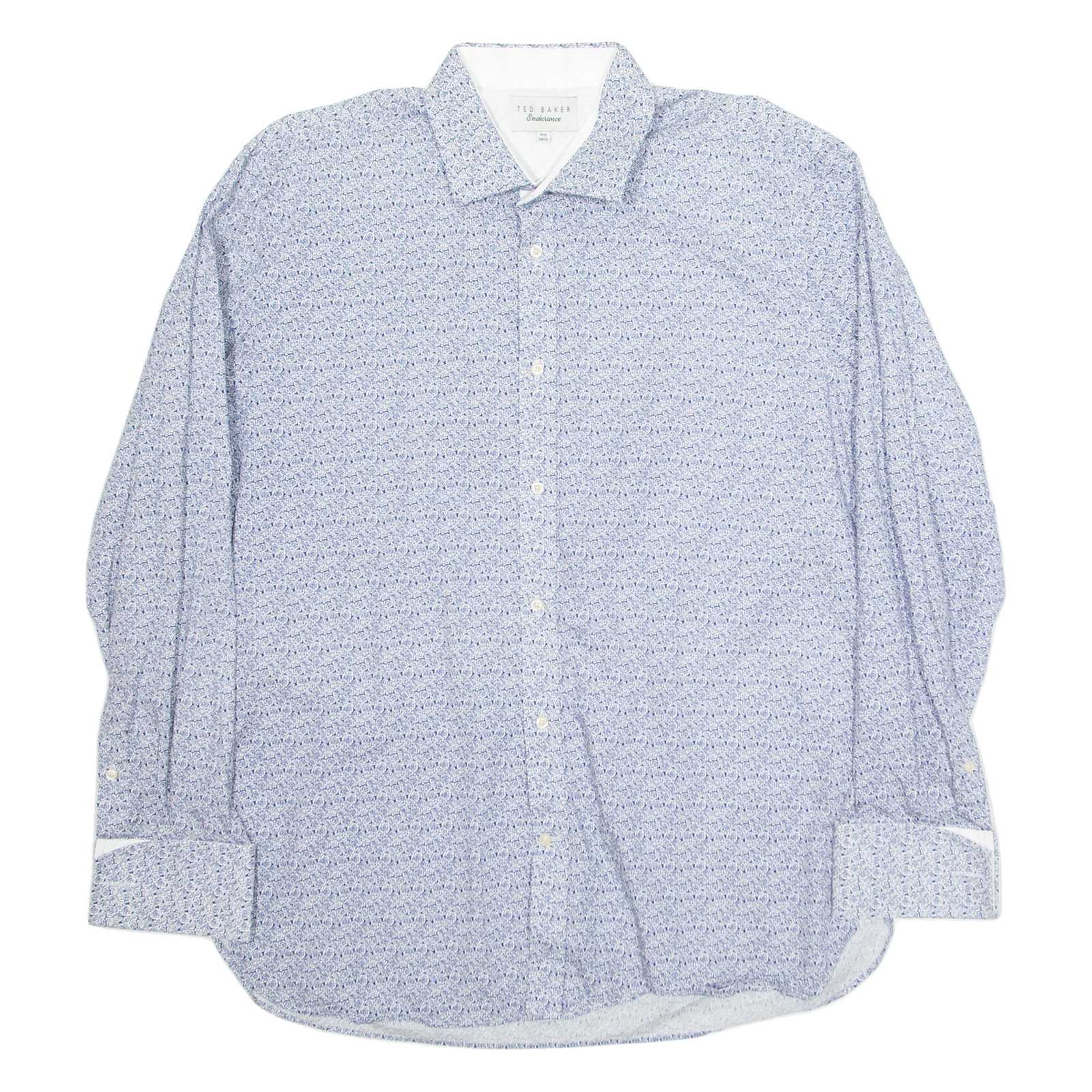 TED BAKER Endurance Mens Formal Shirt Blue Floral Long Sleeve XL Refurbished - N/A refurbished available on Cerqular