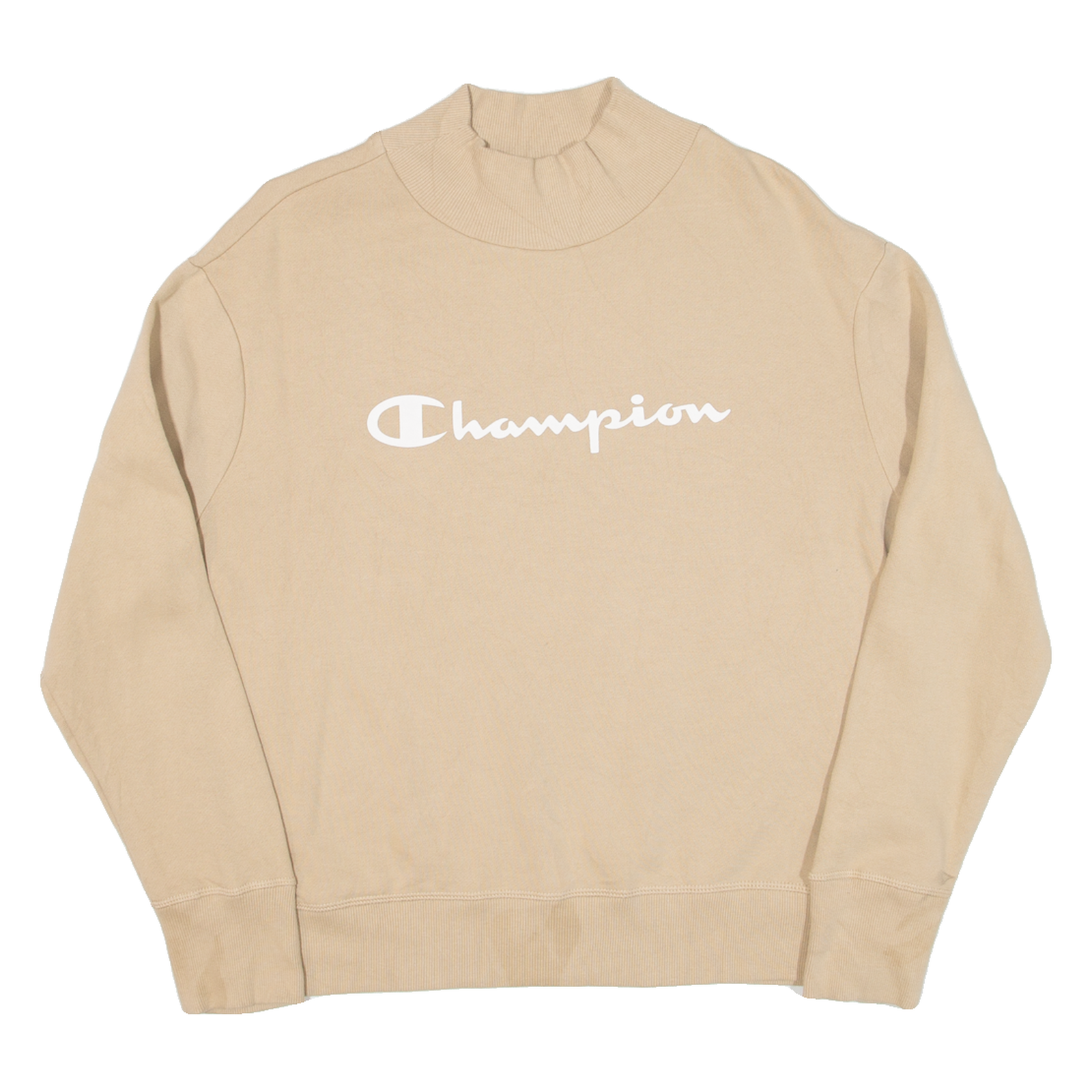 CHAMPION Womens Sweatshirt Beige High Neck M Refurbished - N/A refurbished available on Cerqular