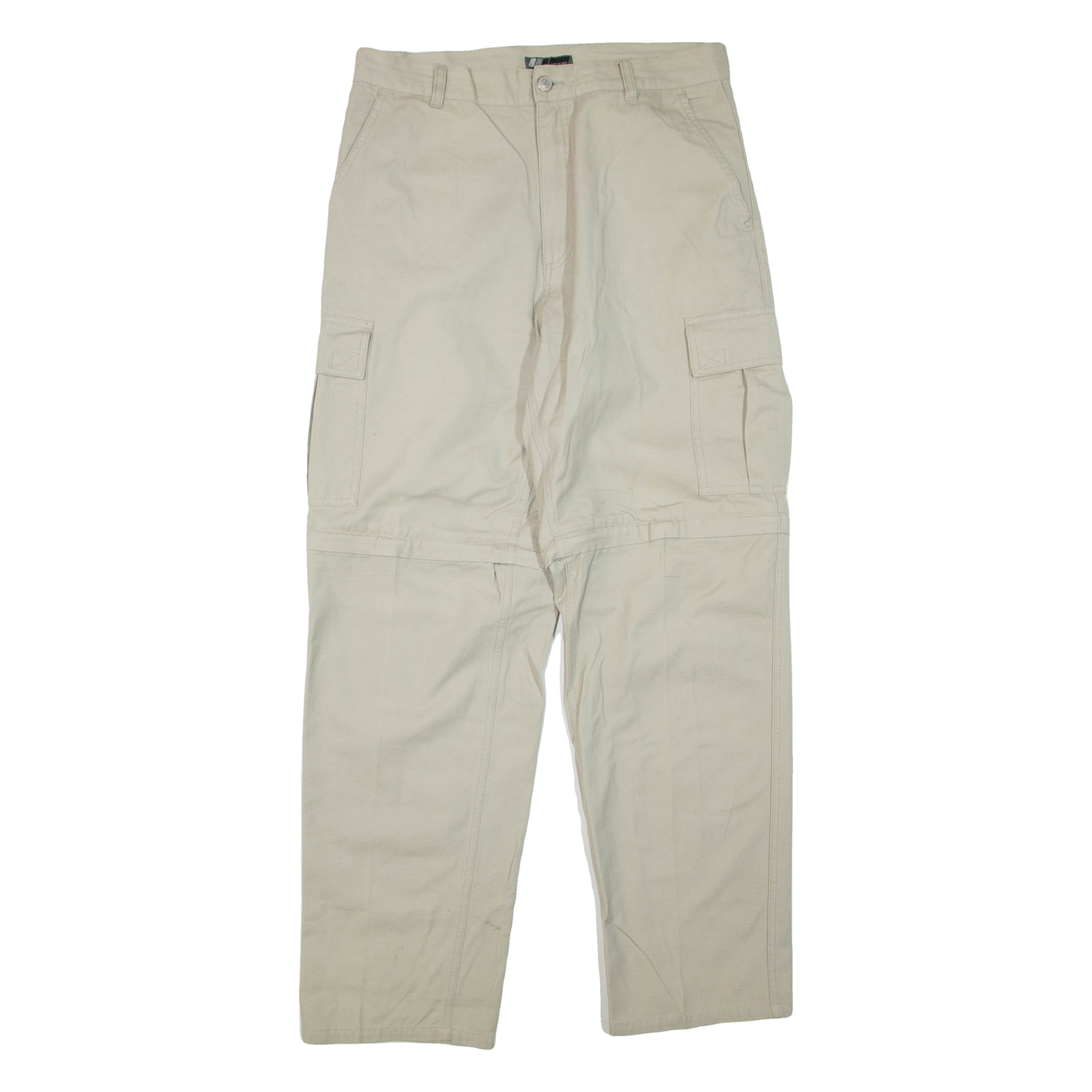 LGO Cargo Mens Trousers Beige Regular Straight W32 L31 Refurbished - N/A refurbished available on Cerqular