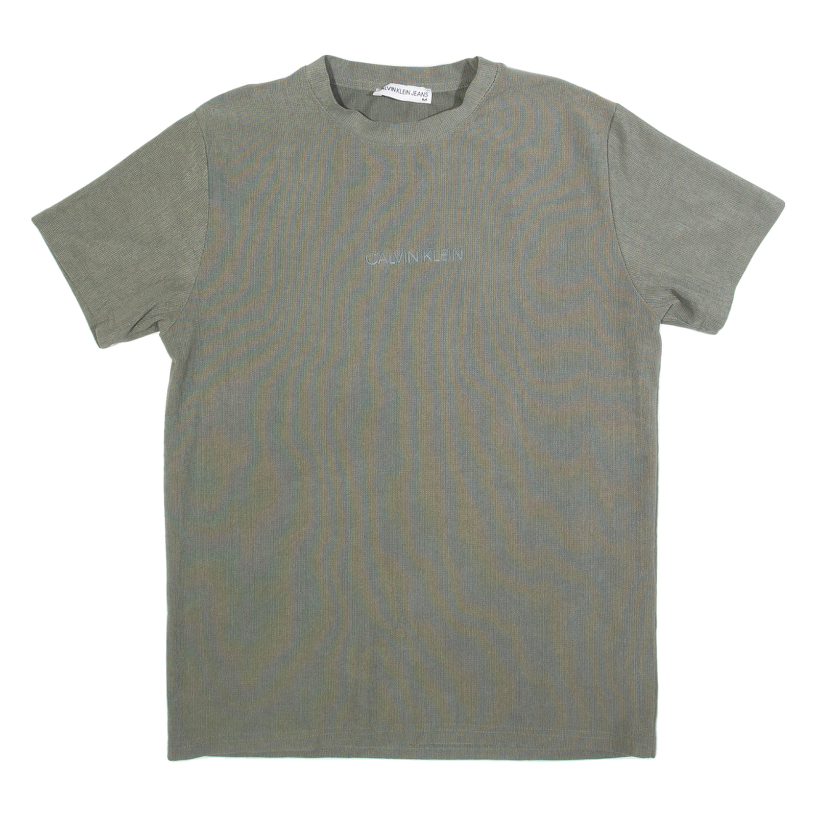 CALVIN KLEIN JEANS Womens T-Shirt Green Crew Neck M Refurbished - N/A refurbished available on Cerqular