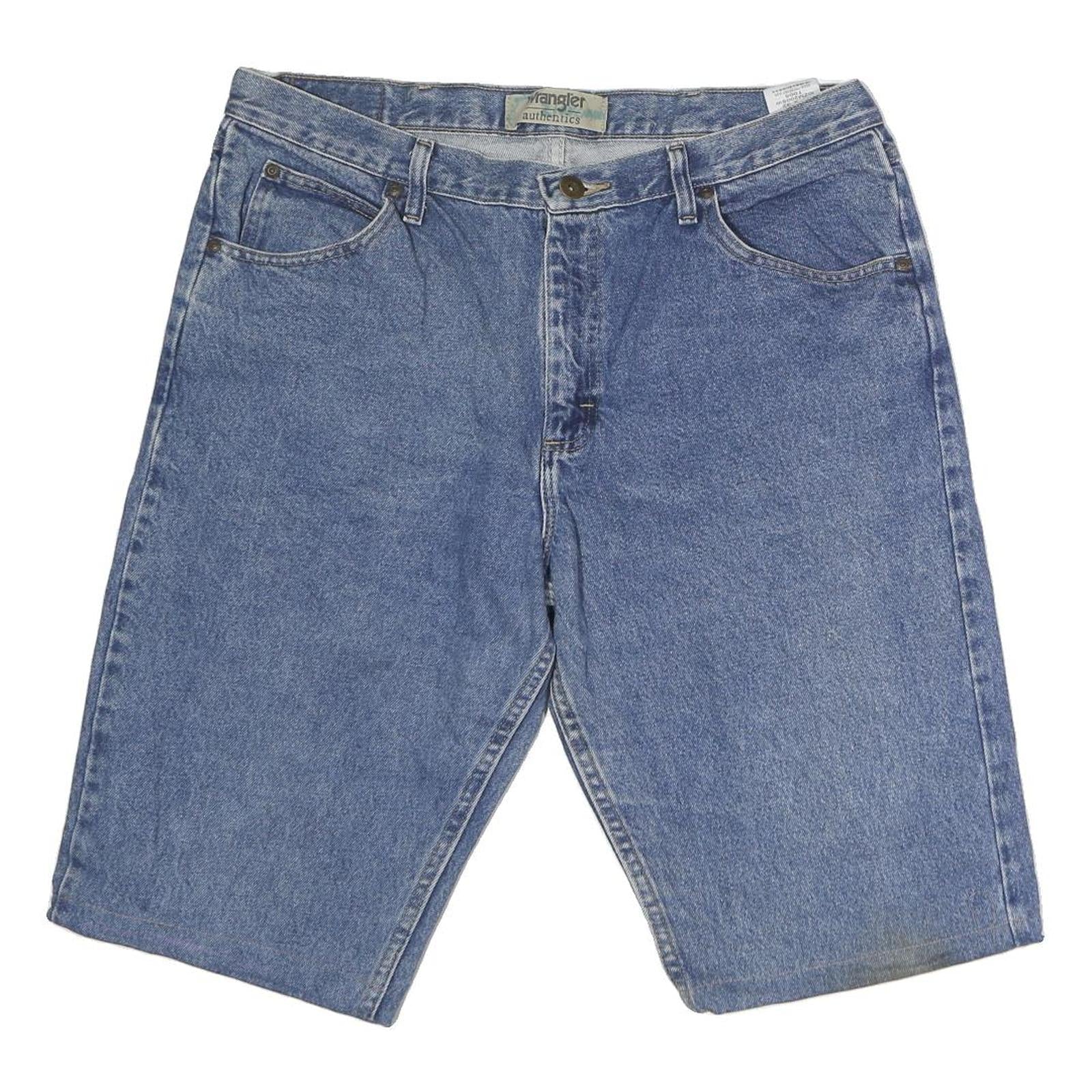 WRANGLER Mens Denim Blue Cotton Casual Shorts XL W38 Classic Fit Authentic Refurbished - N/A refurbished available on Cerqular