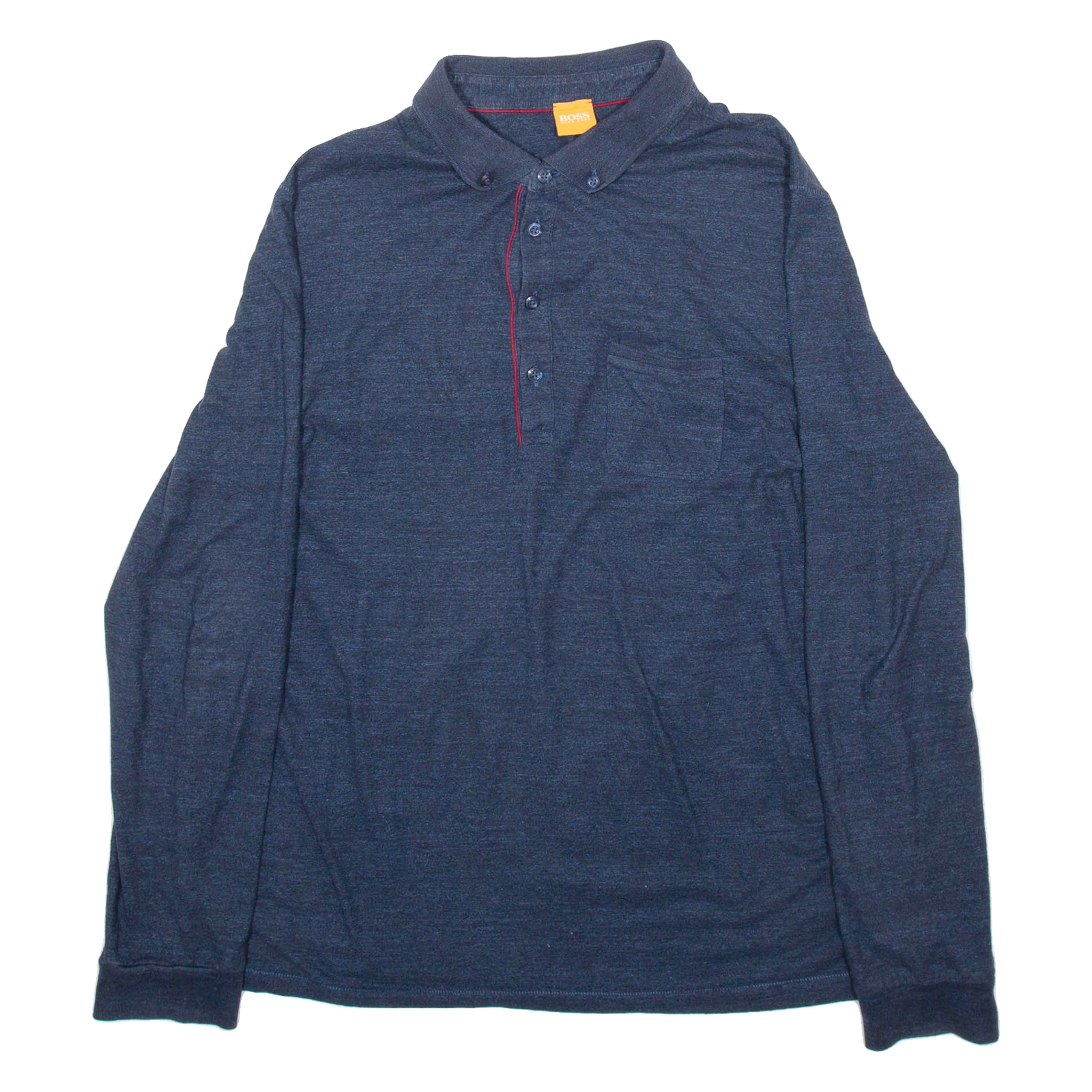 BOSS HUGO BOSS Mens Polo Shirt Blue Long Sleeve L Refurbished - N/A refurbished available on Cerqular