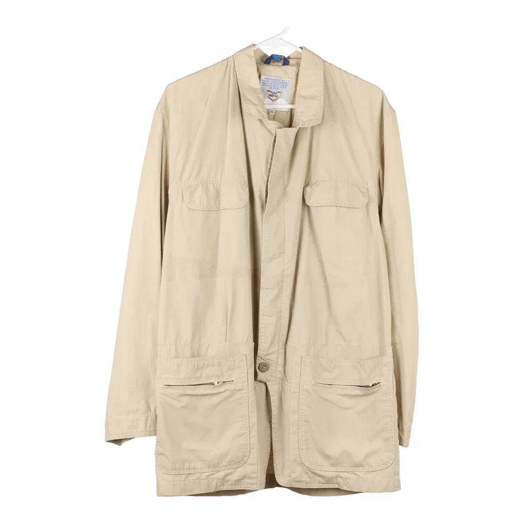Pop 84 Jacket - Medium Beige Cotton Blend Refurbished - Thrifted (note: this is a term often used to describe second- refurbished available on Cerqular