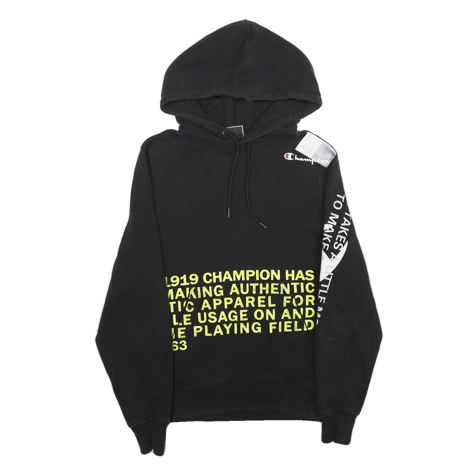 Buy CHAMPION Mens Black Hoodie S Cotton Blend Pullover Logo Print Drawstring Hood Refurbished - $45.49 CHAMPION Mens Black Hoodie S Cotton Blend Pullover Logo Print Drawstring Hood Refurbished - N/A refurbished available on Cerqular