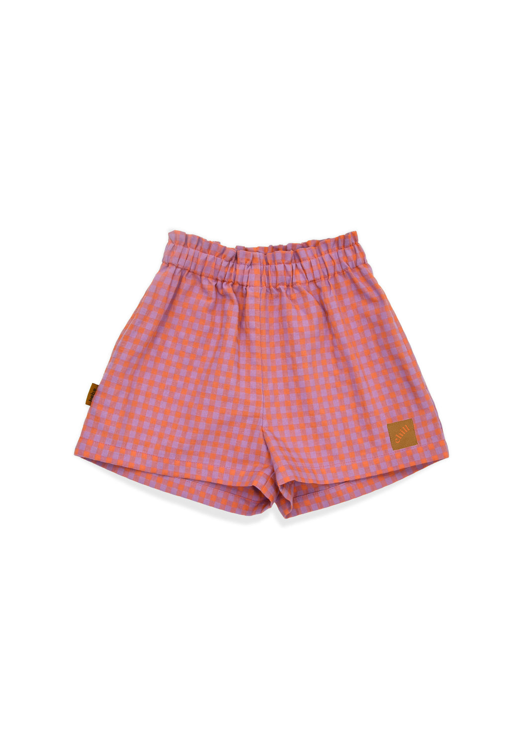Girls checked shorts - Orange/Lilac | Size: 2-4 years Refurbished - N/A (Note: This brand may not be well-known globally refurbished available on Cerqular