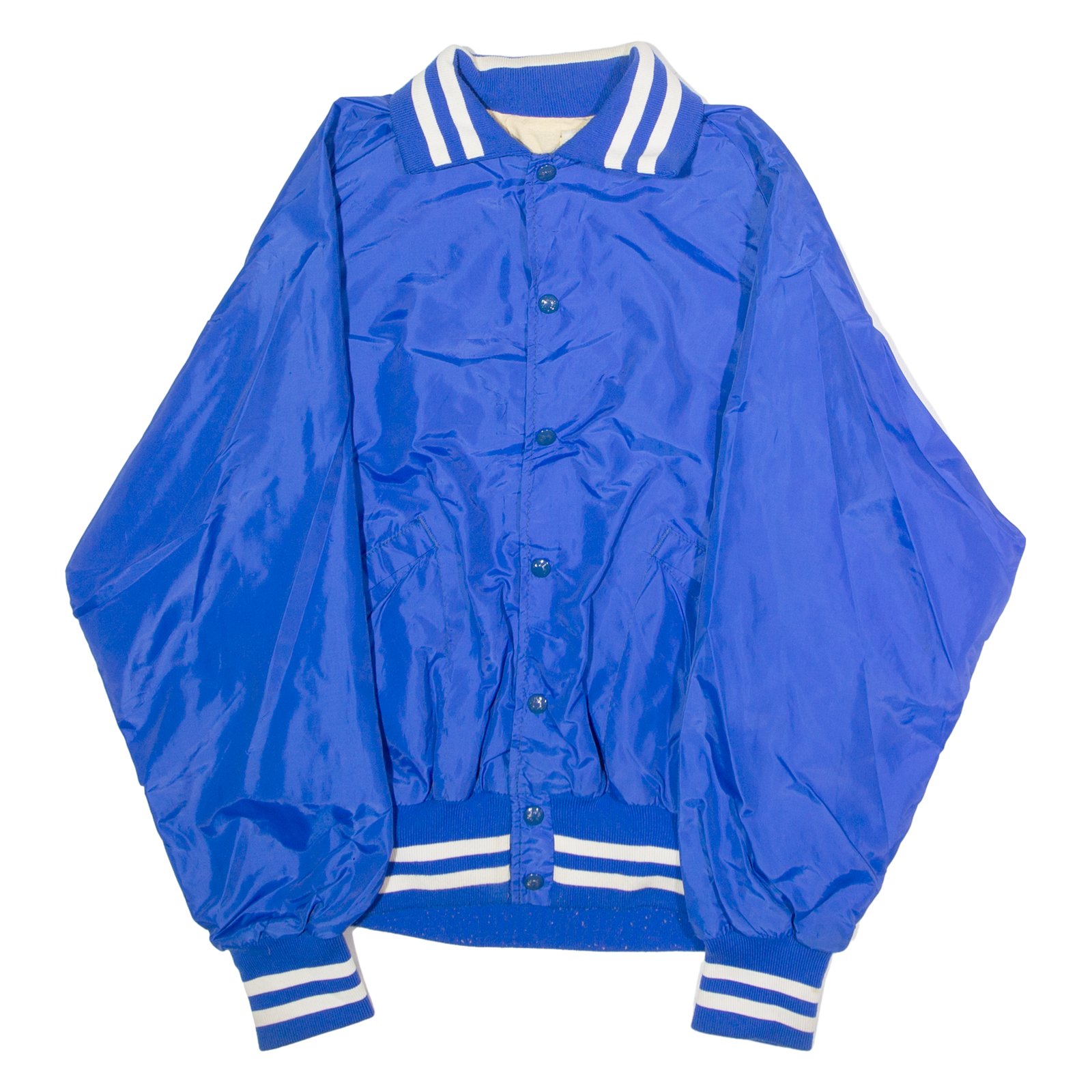 KING LOUIE VFW Post 2100 Everett WA Mens Varsity Jacket Blue Nylon 80s USA M Refurbished - N/A refurbished available on Cerqular