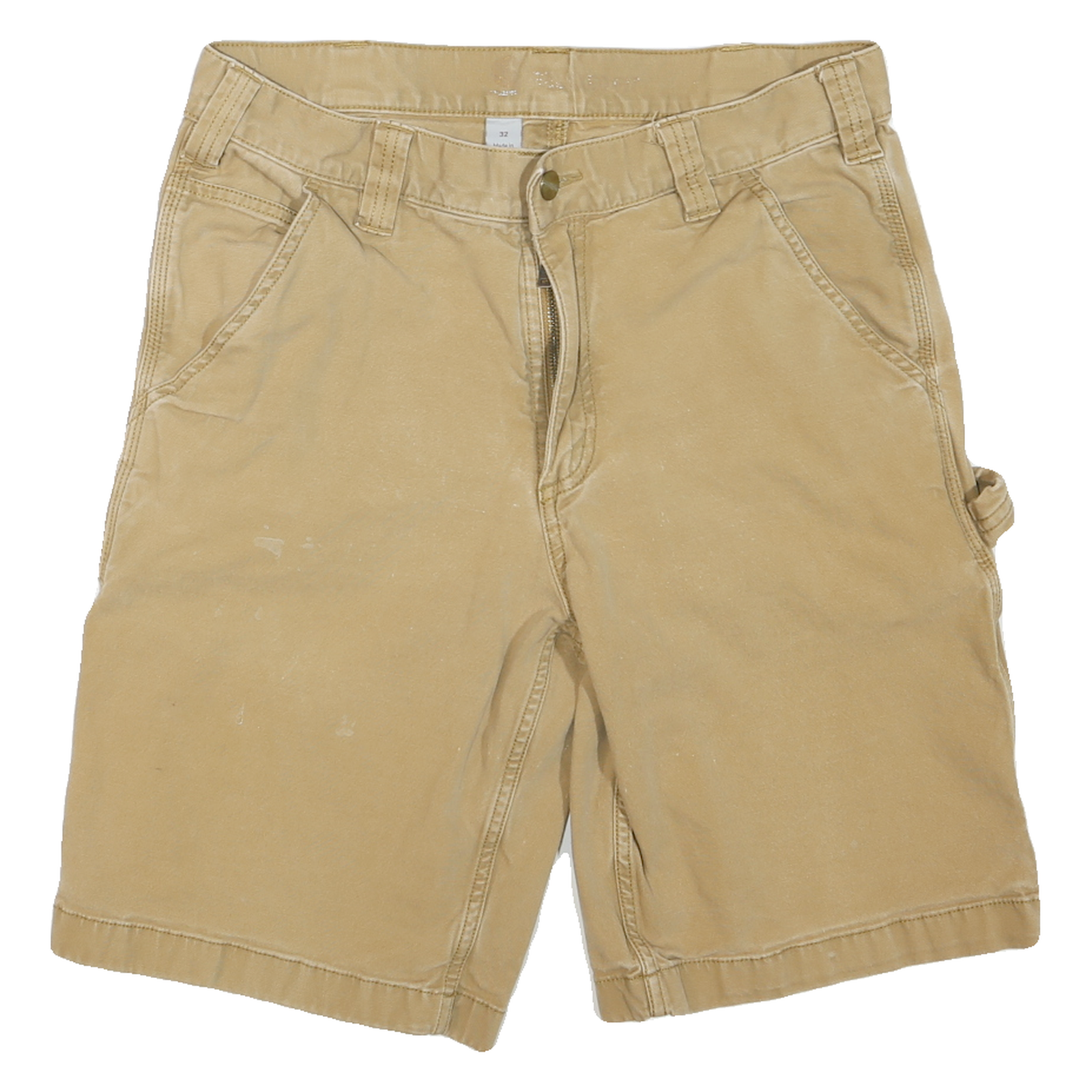 CARHARTT Mens Shorts Beige Casual Cotton Blend M W32 Workwear Durable Refurbished - N/A refurbished available on Cerqular