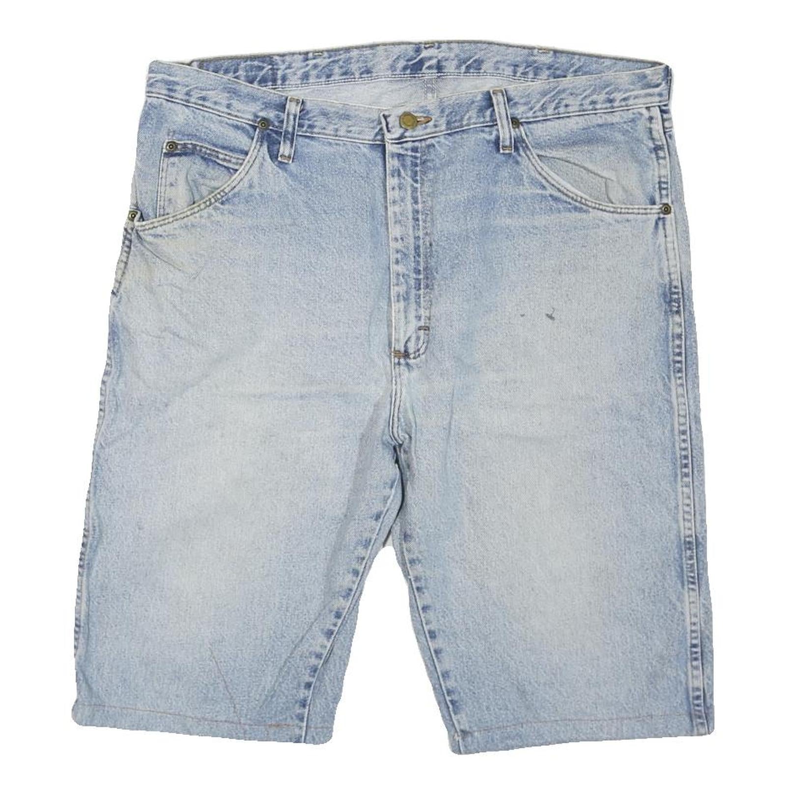 WRANGLER Mens Denim Blue Cotton Blend Casual Shorts XL W38 Relaxed Fit Refurbished - N/A refurbished available on Cerqular