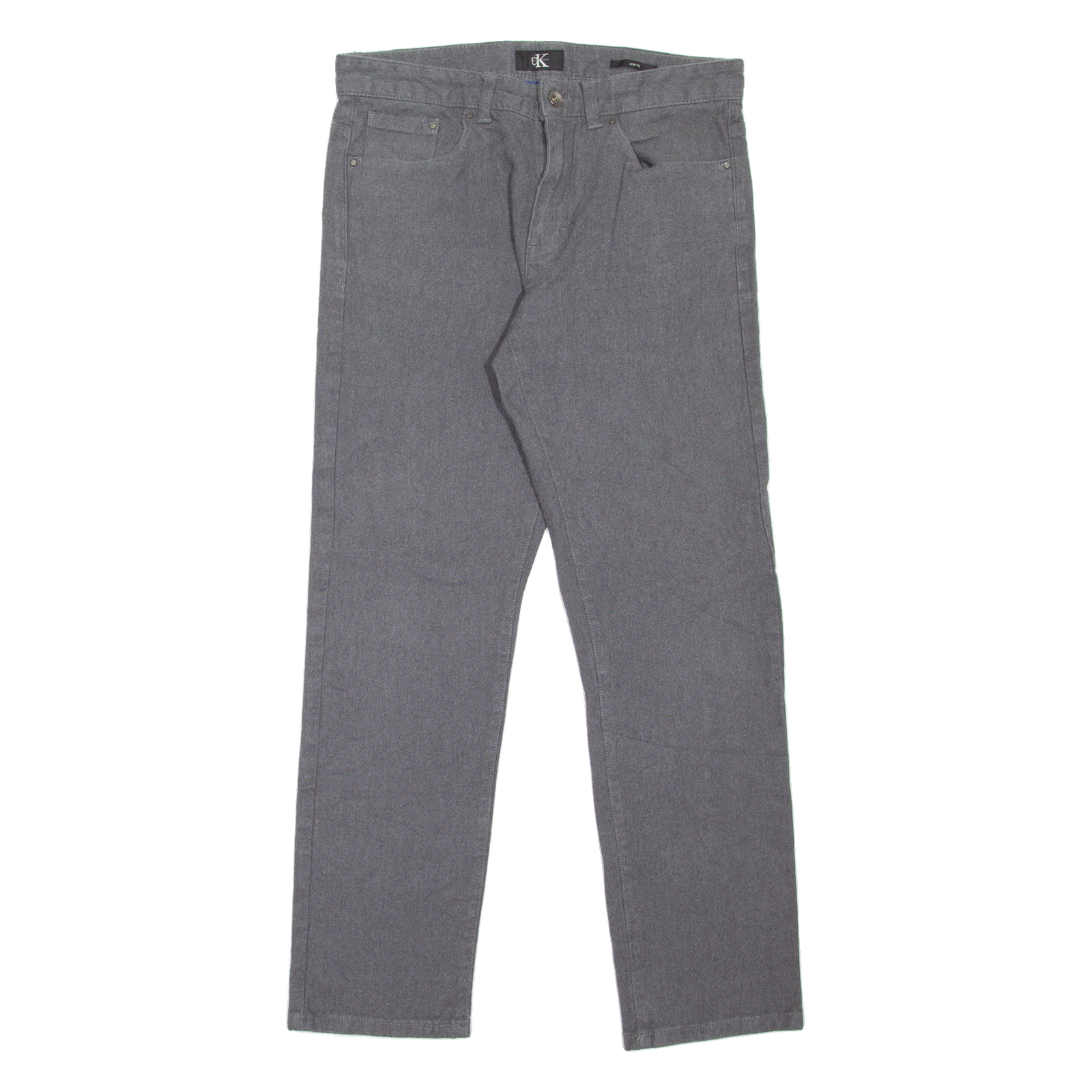 CALVIN KLEIN Mens Trousers Grey Slim Straight W30 L29 Refurbished - N/A refurbished available on Cerqular