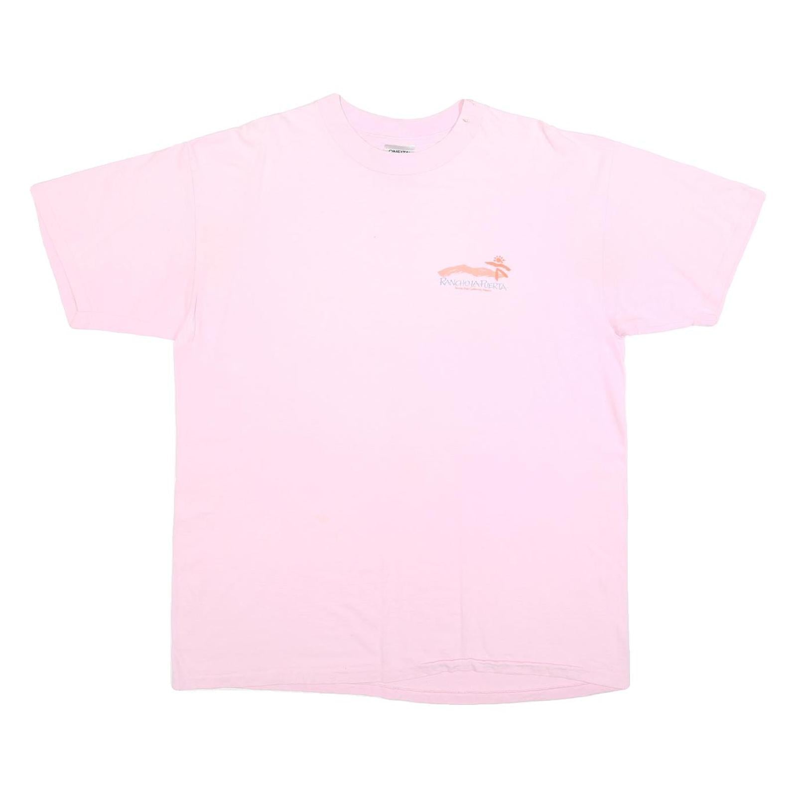 Buy ONEITA Mens Pink XL Short Sleeve Crew Neck Rancho La Puerta Graphic T-Shirt Refurbished - $12.99 ONEITA Mens Pink XL Short Sleeve Crew Neck Rancho La Puerta Graphic T-Shirt Refurbished - N/A refurbished available on Cerqular