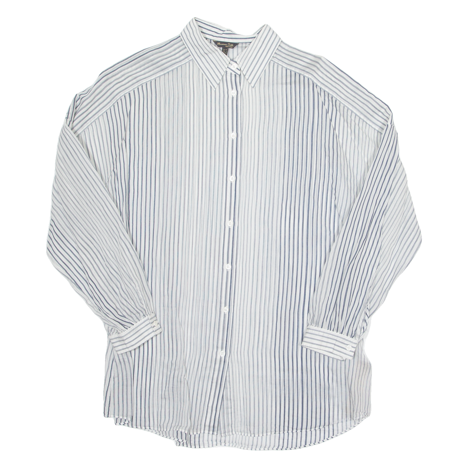 Sheer Womens Printed Blouse Grey Long Sleeve Striped M Refurbished - N/A refurbished available on Cerqular