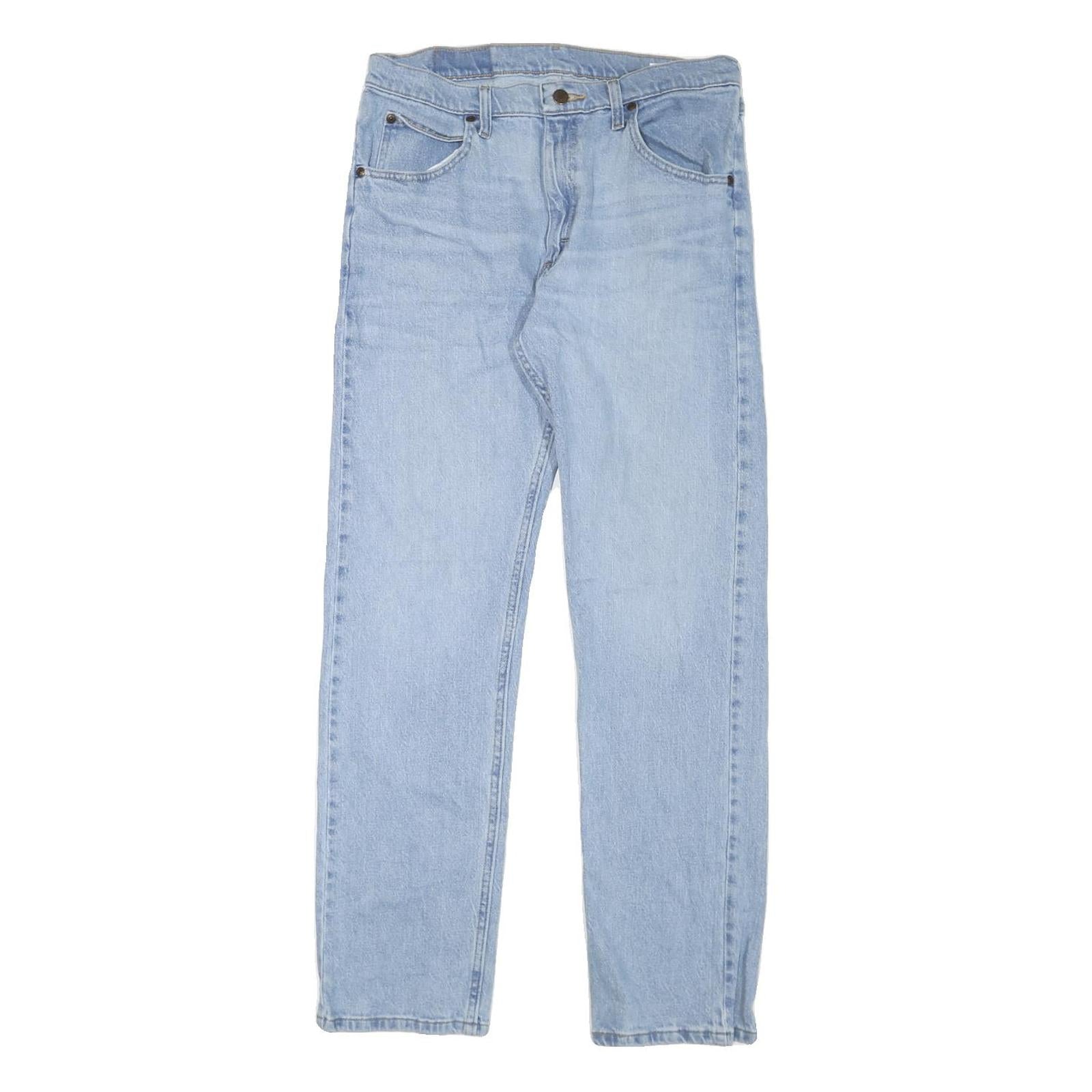 WRANGLER Mens Regular Fit Blue Denim Jeans W32 L31 Classic Zip Pockets Refurbished - N/A refurbished available on Cerqular