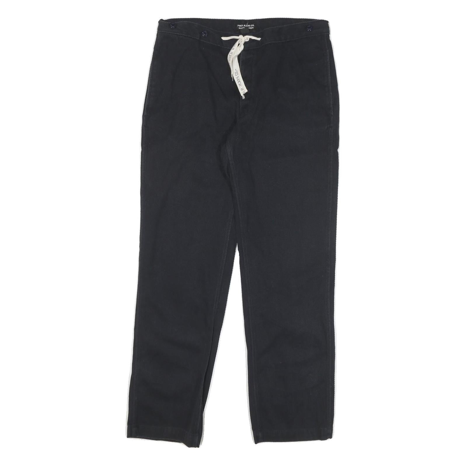 Buy POLO RALPH LAUREN Womens Cotton Blend Black Regular Drawstring Trousers W32 L32 Refurbished - $37.69 POLO RALPH LAUREN Womens Cotton Blend Black Regular Drawstring Trousers W32 L32 Refurbished - N/A refurbished available on Cerqular