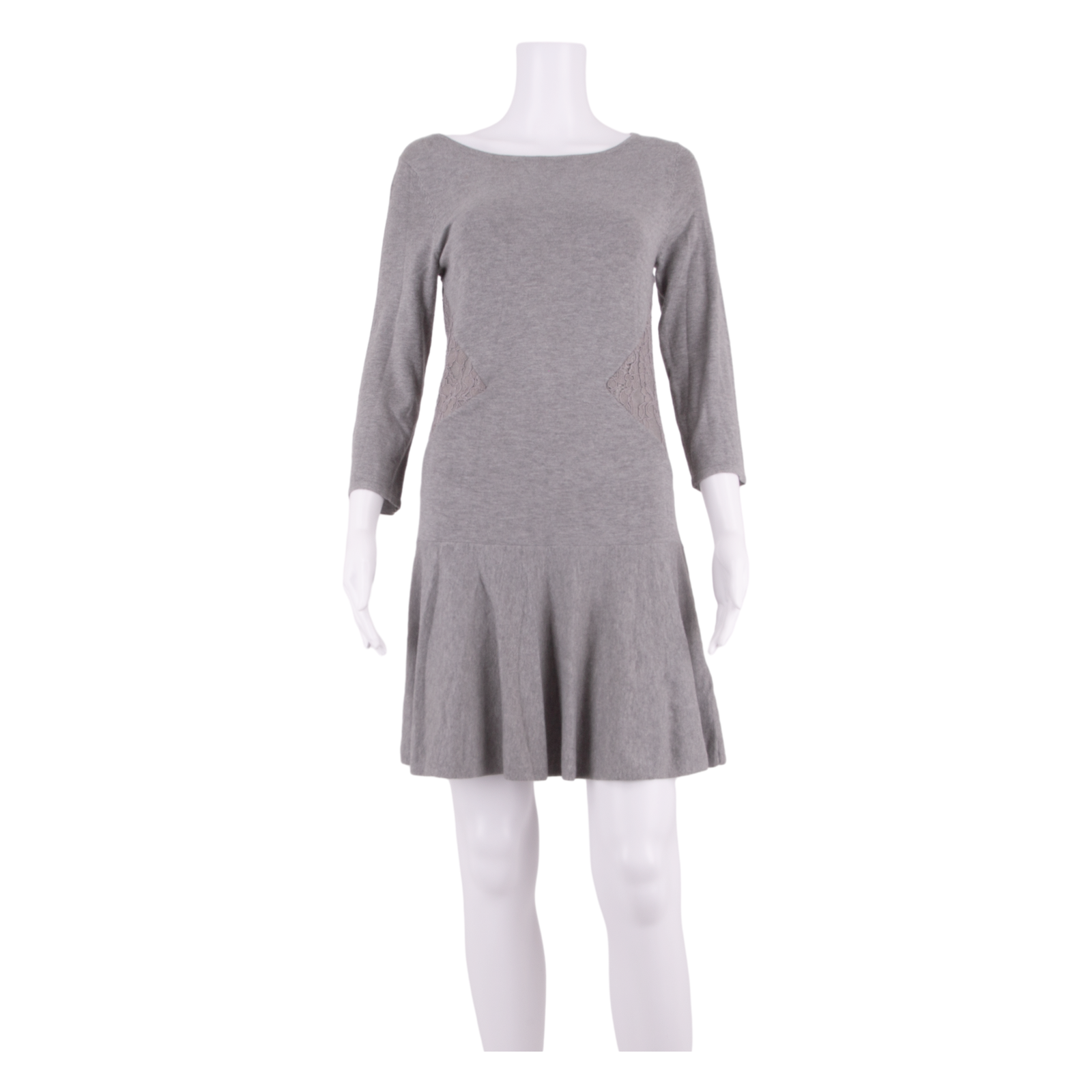 COAST Womens A-Line Dress Grey Long Sleeve Knee Length UK 8 Refurbished - N/A refurbished available on Cerqular