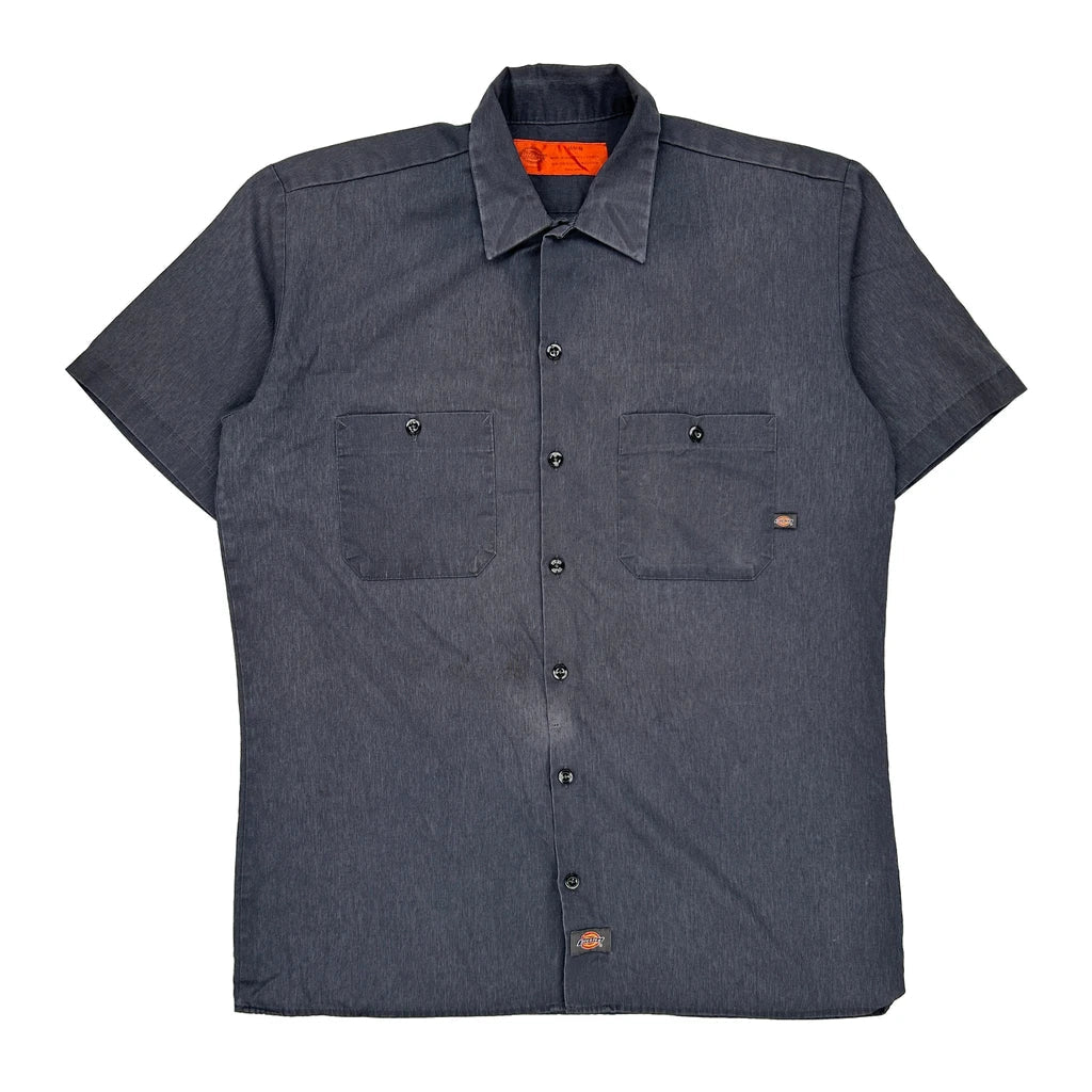 Buy Dickies Short Sleeve Shirt - Medium Grey Cotton Blend Refurbished - $10.84 Dickies Short Sleeve Shirt - Medium Grey Cotton Blend Refurbished - Thrifted (note: this is a term often used to describe second- refurbished available on Cerqular