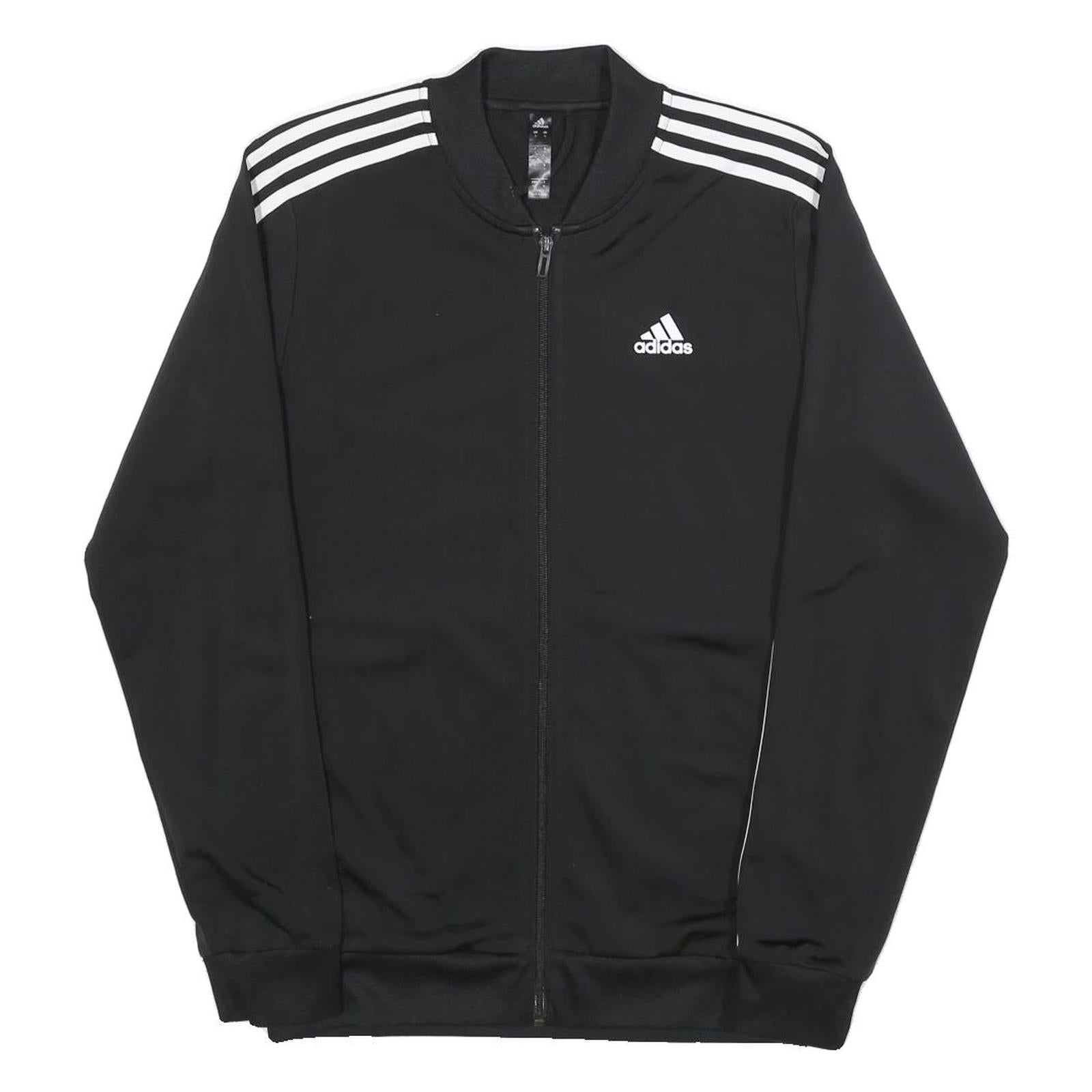 Buy ADIDAS Mens Black Track Jacket S Polyester Plain Athletic Zip Closure Refurbished - $41.59 ADIDAS Mens Black Track Jacket S Polyester Plain Athletic Zip Closure Refurbished - N/A refurbished available on Cerqular