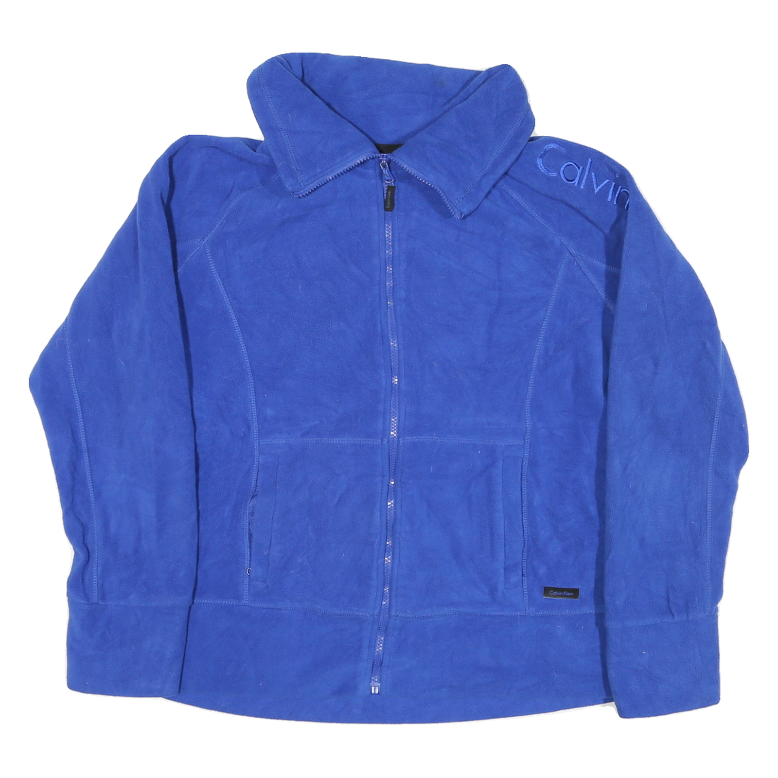 CALVIN KLEIN Mens Blue Zip Jacket XL Polyester Blend Casual Lightweight Design Refurbished - N/A refurbished available on Cerqular