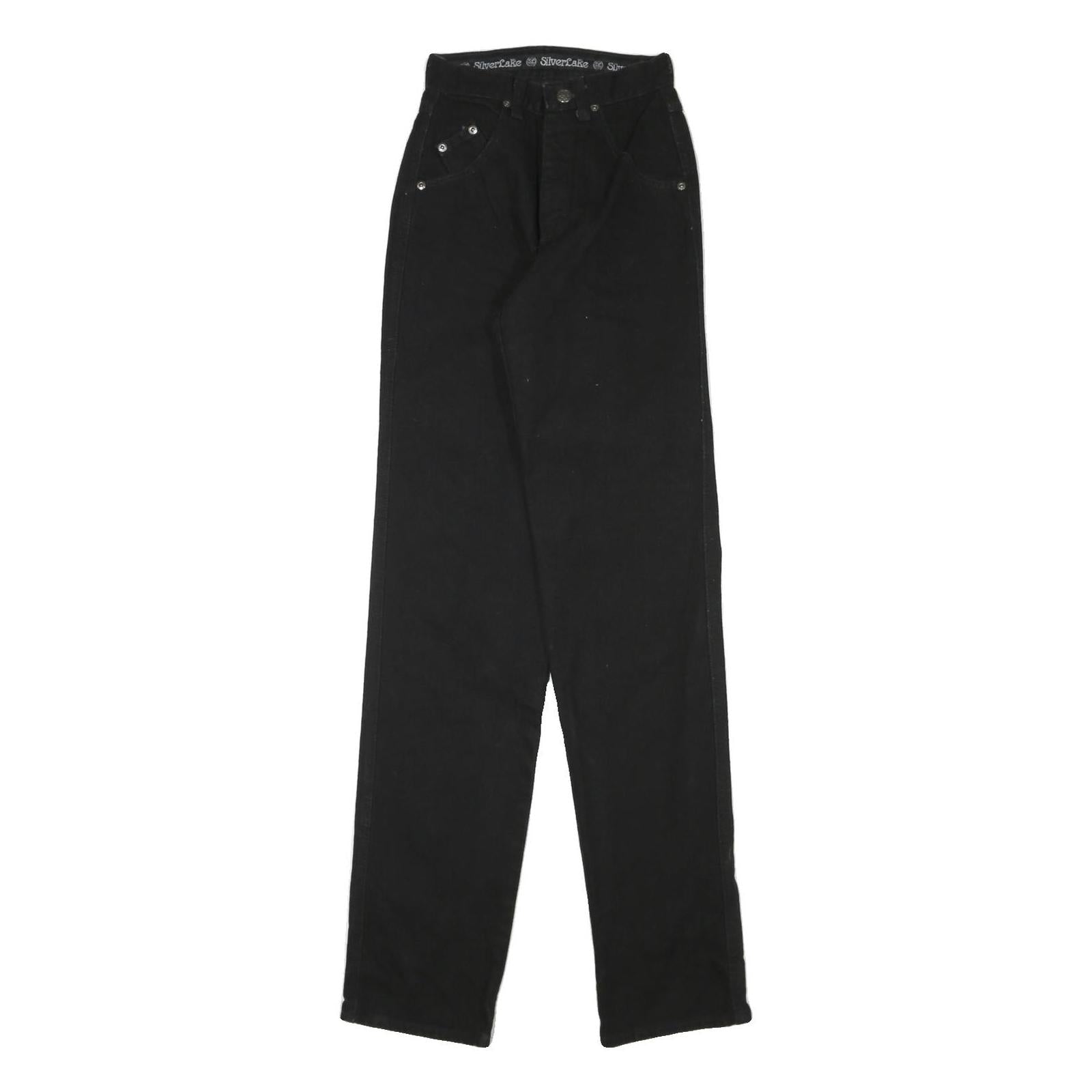 SILVER LAKE Womens Black Slim Jeans Denim W21 L34 Stylish Zip Closure Refurbished - N/A refurbished available on Cerqular